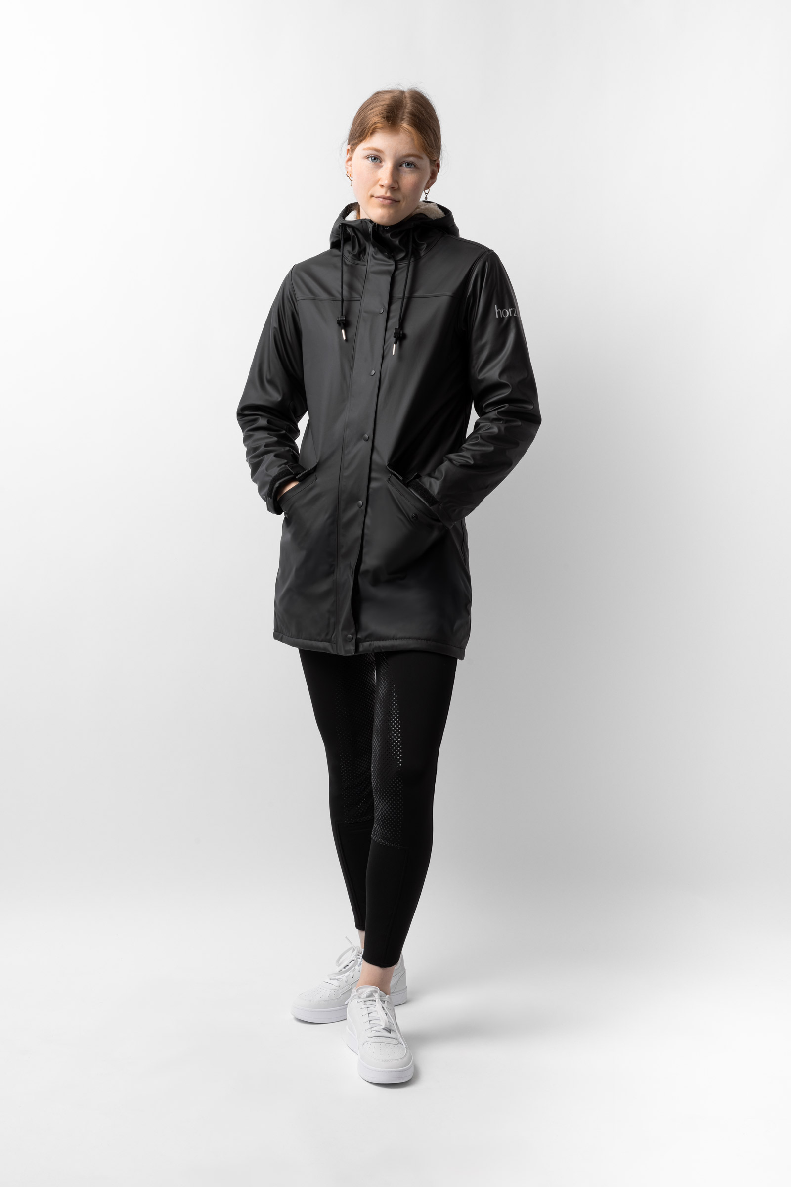 Horze Billie naisten PU-sadetakki fleecell&auml;