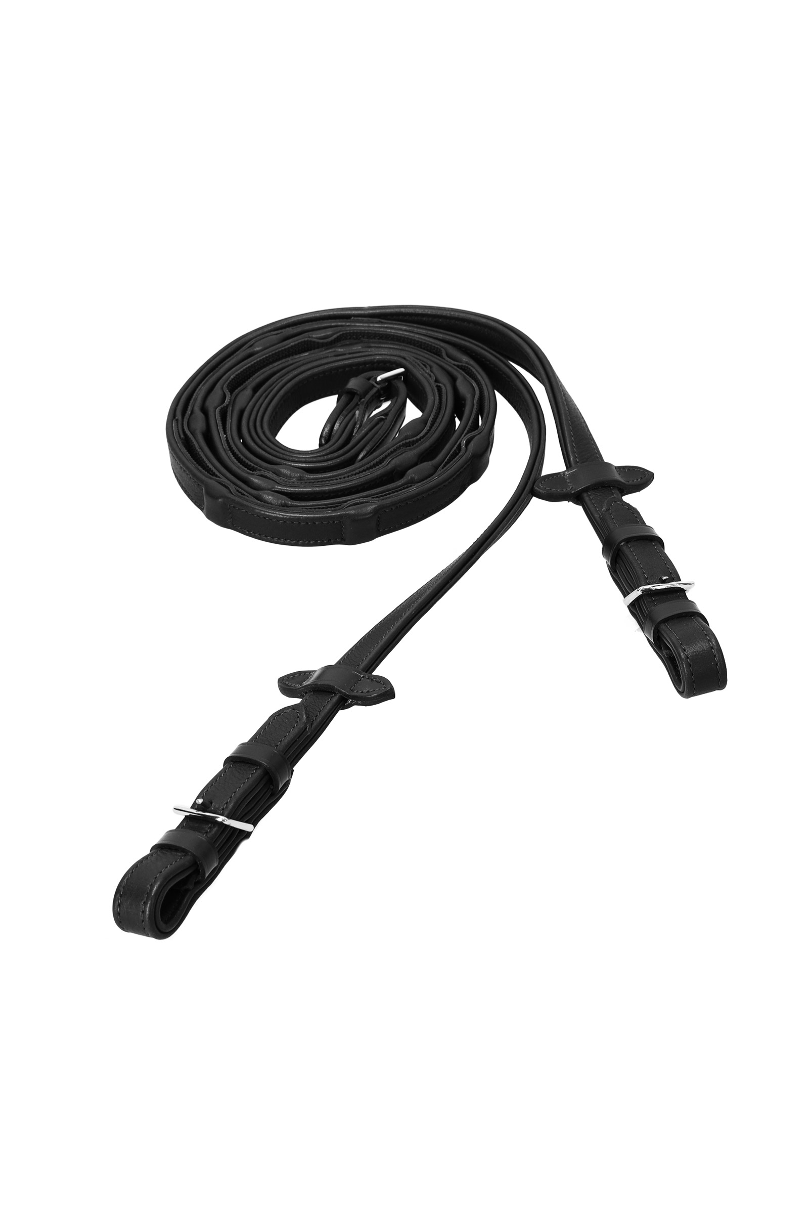 black/silver Schockemöhle Sports Durasoft Ohjat gripillä leveä (18 mm)