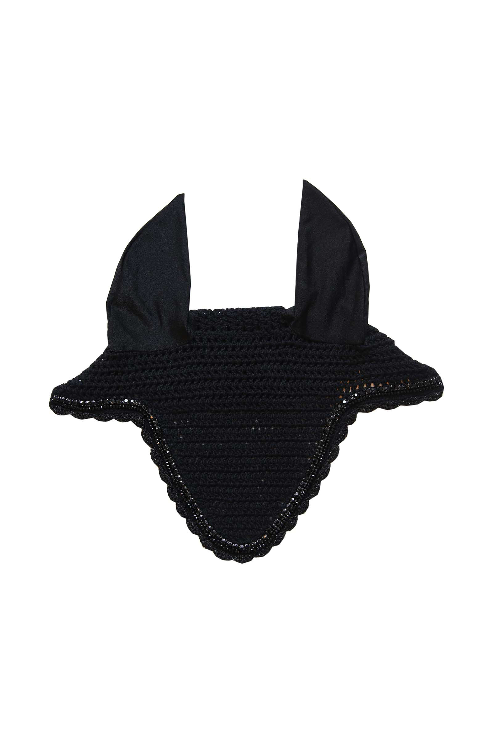 Kentucky Horsewear ääniä vaimentava korvahuppu timanteilla ja helmillä, pitkä malli