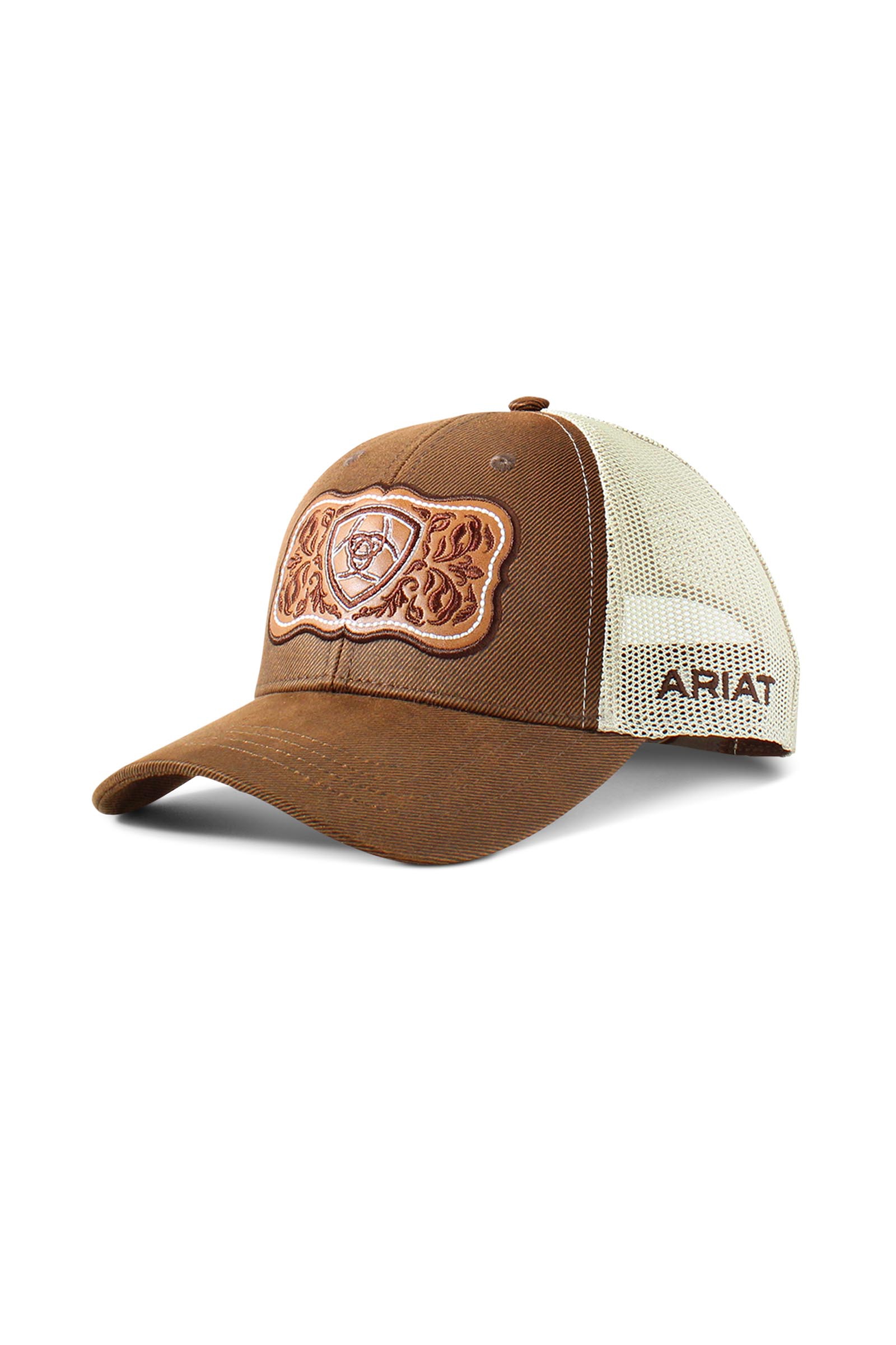 Ariat Floral Leather Patch Naisten lippalakki
