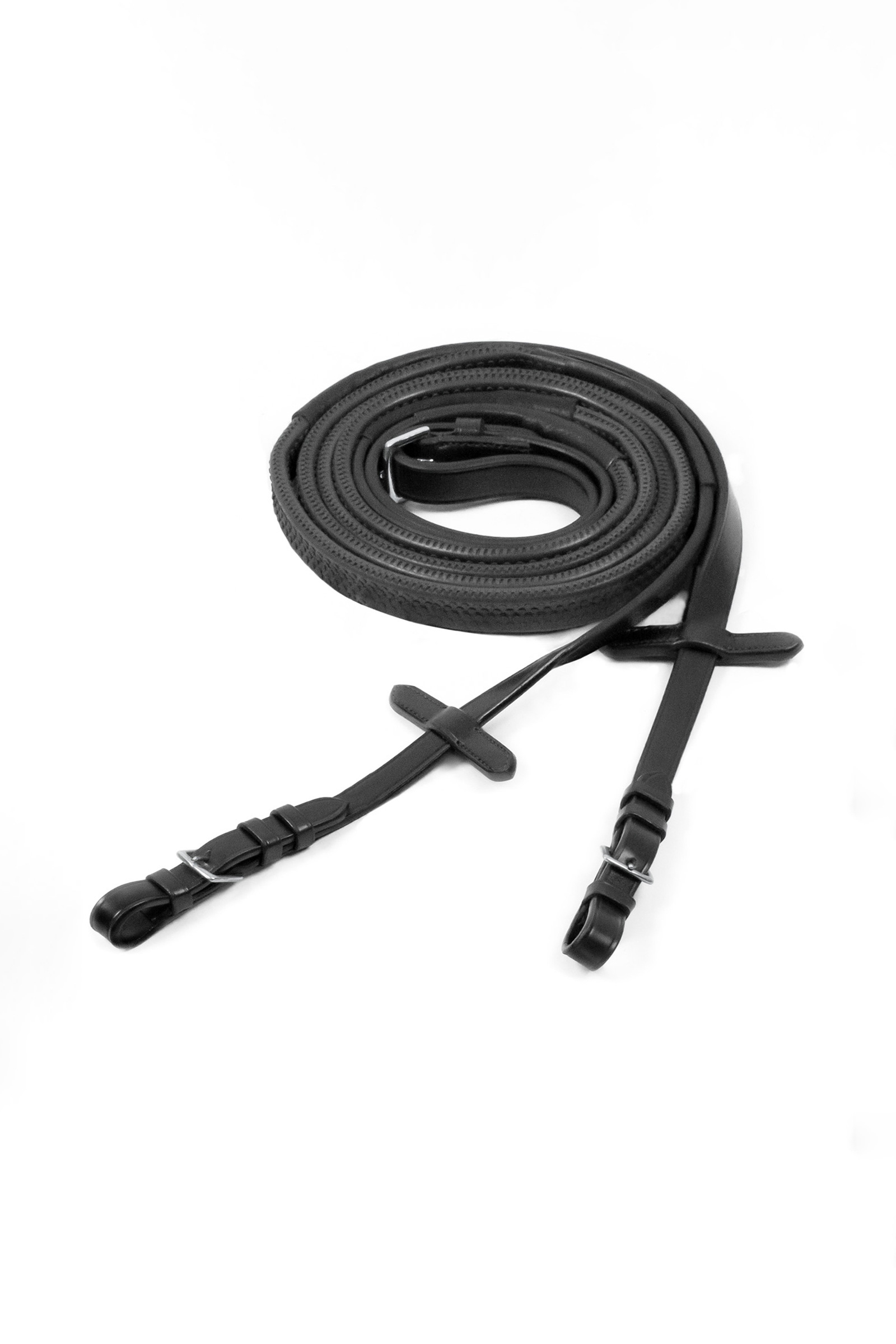 Black/Silver Schockemöhle Sports kumi ohjat soljilla