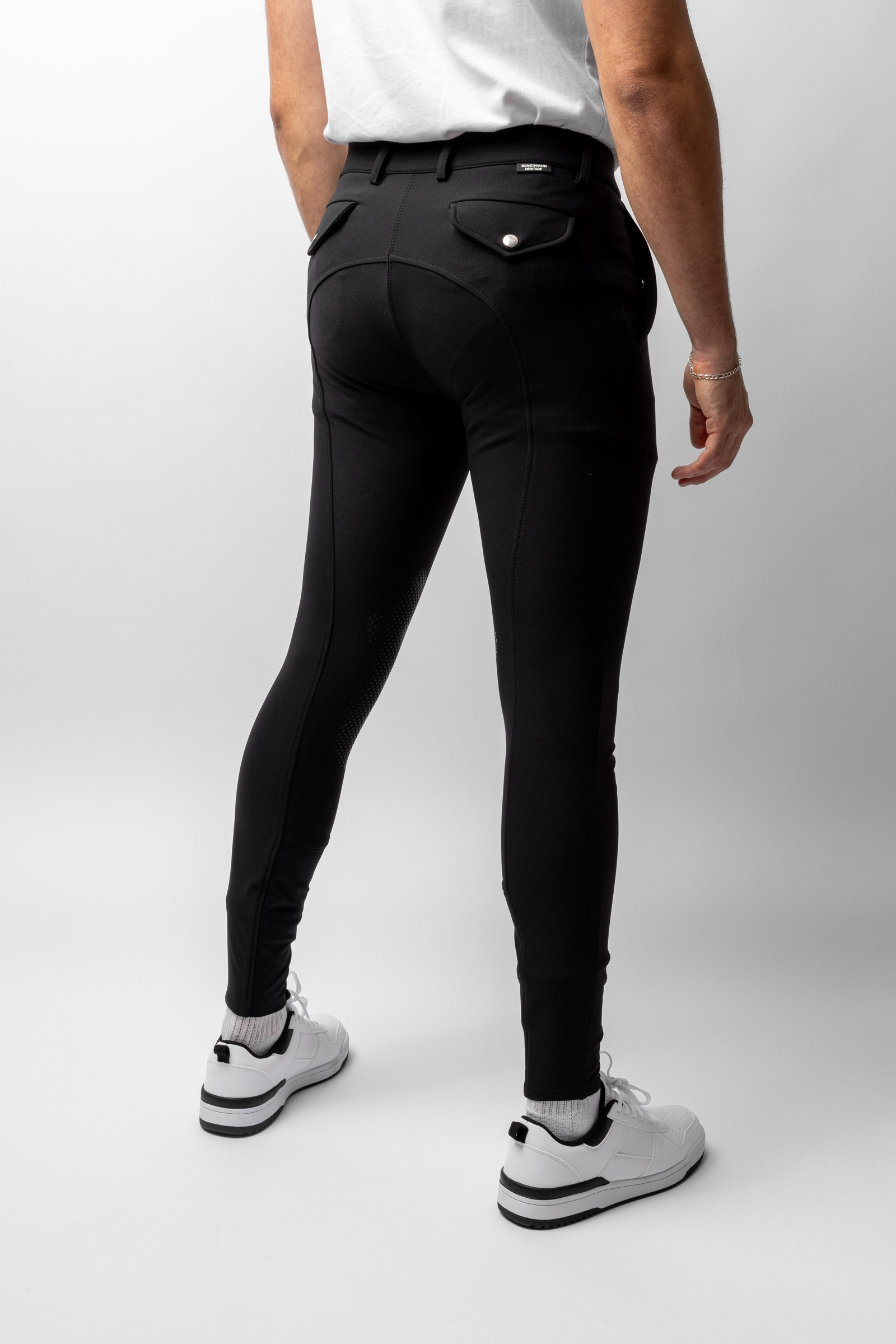 Horze Grand Prix miesten polvipaikkaiset ratsastushousut silikonigripillä UPF 50+