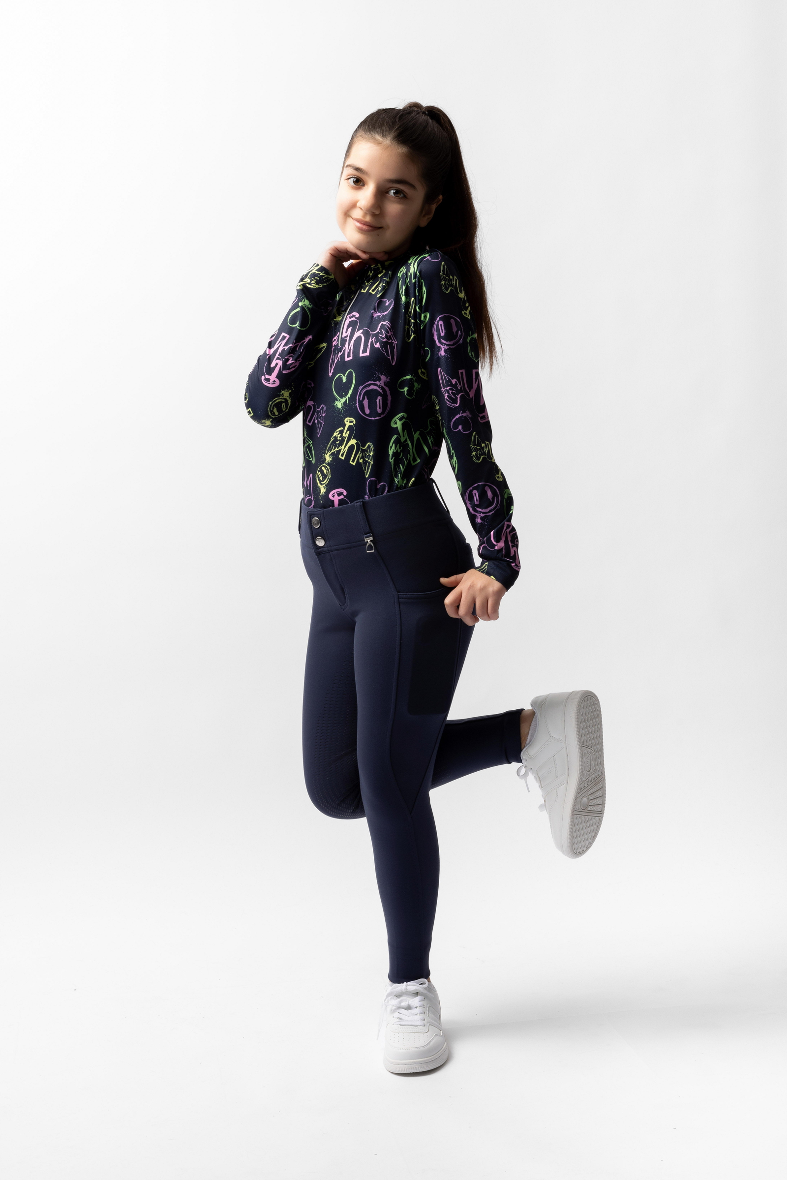 Horze Mira Lasten kokopaikkaiset ratsastushousut