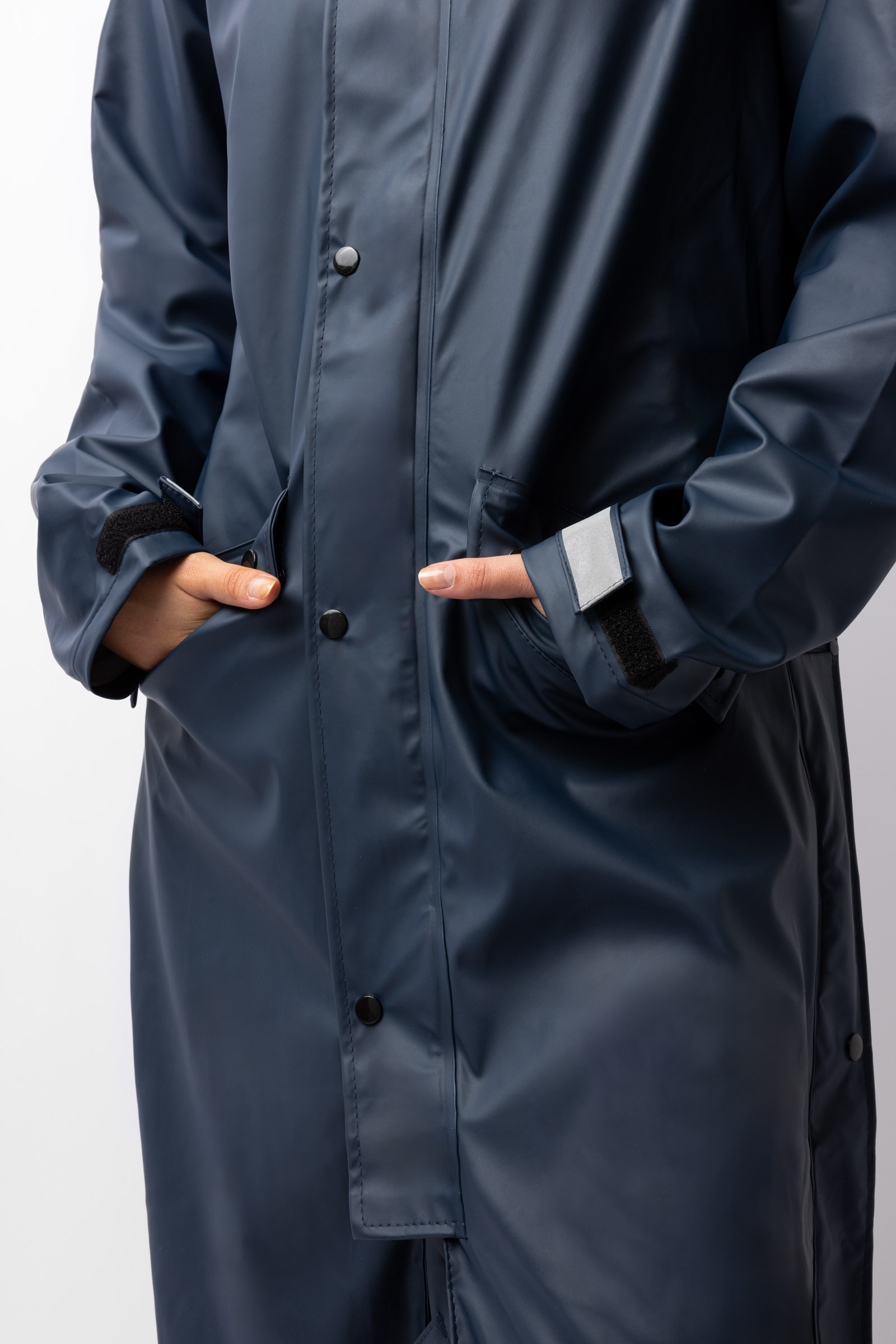 Horze Hazel naisten pitkä sadetakki halkioilla