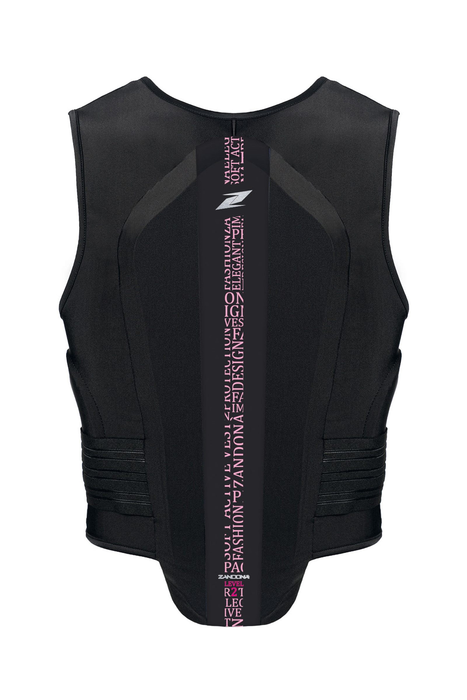 Black/Light Pink Stretch Zandona Soft Vest Pro x7 (168-177 cm) turvaliivi selk&auml;panssarilla