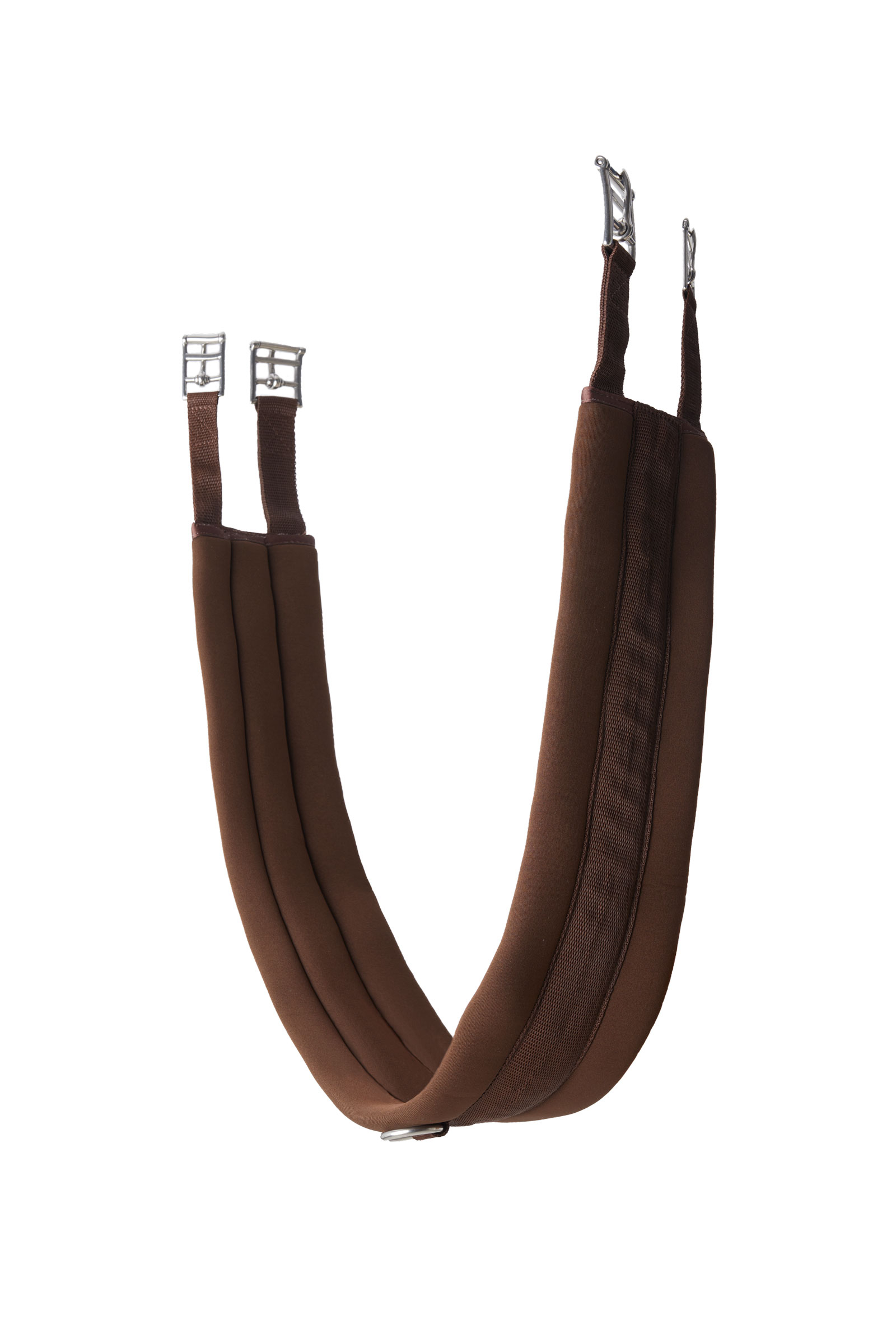 Demitasse Brown Horze Dinant Neoprene pitkä satulavyö ilman joustoja