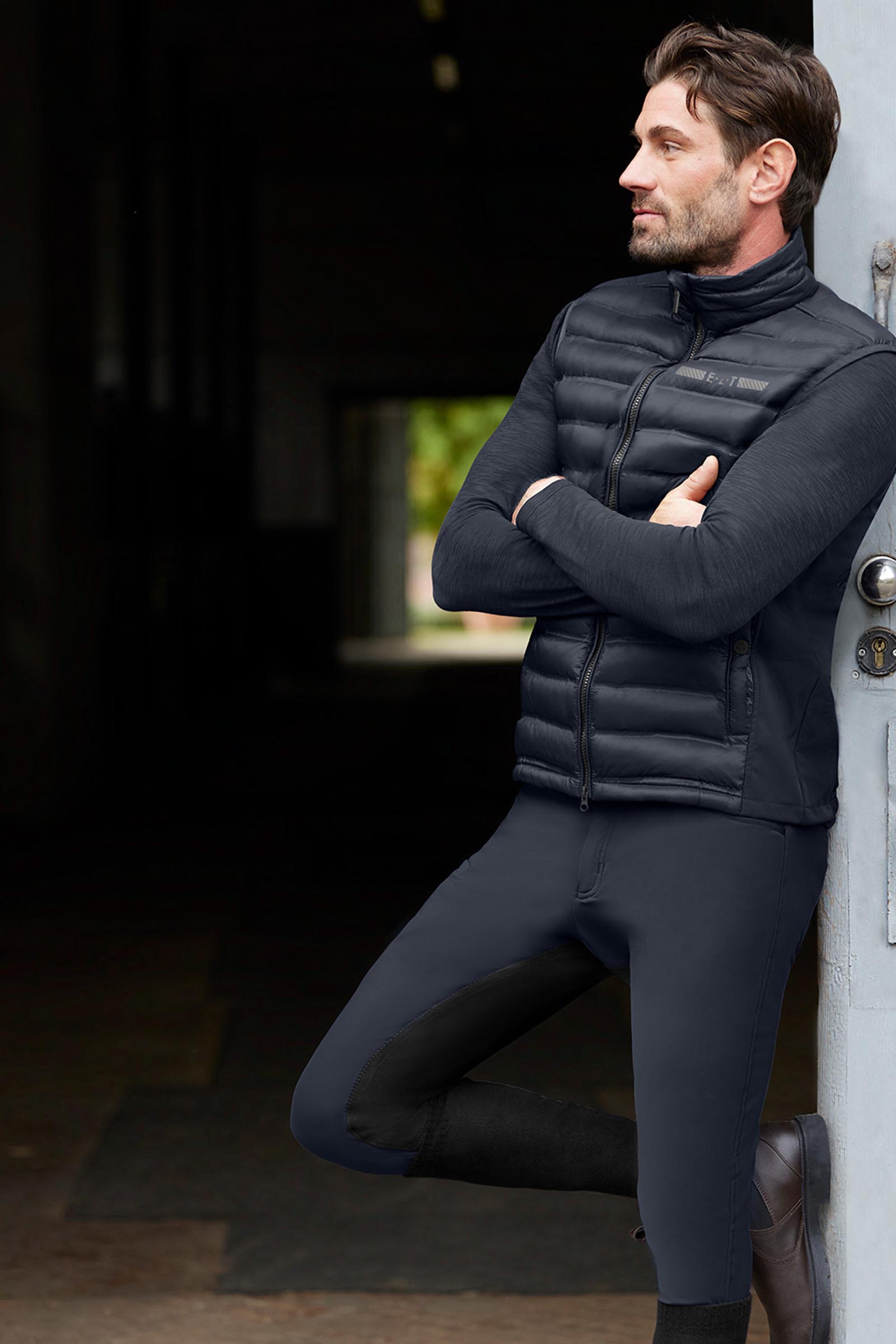 ELT Matteo Classic miesten ratsastushousut kokopaikalla tekonahasta