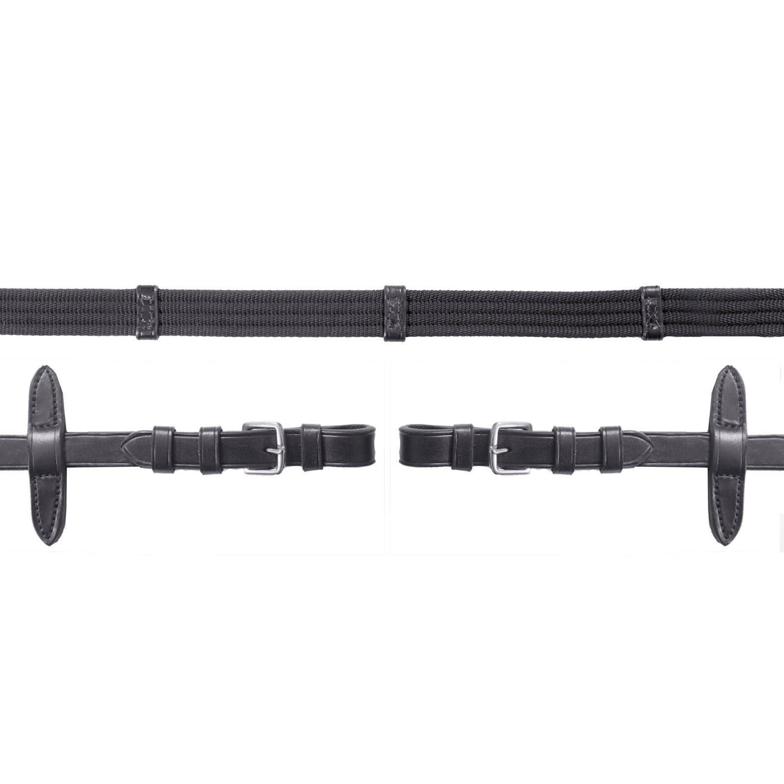 Black/Silver Schockemöhle Sports Neo -kangasohjat soljilla