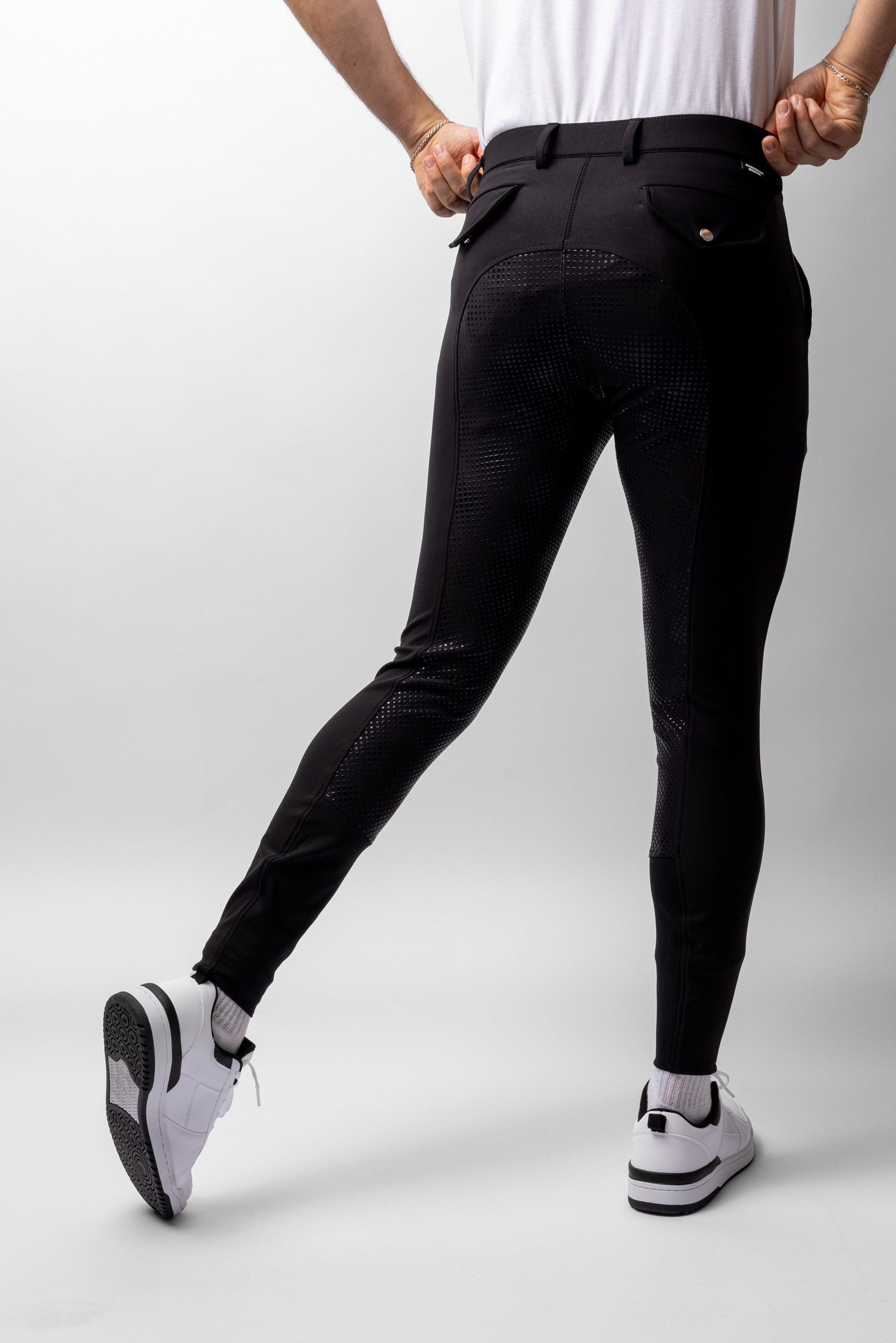 Horze Grand Prix miesten kokopaikkaiset ratsastushousut silikonigripill&auml; UPF 50+