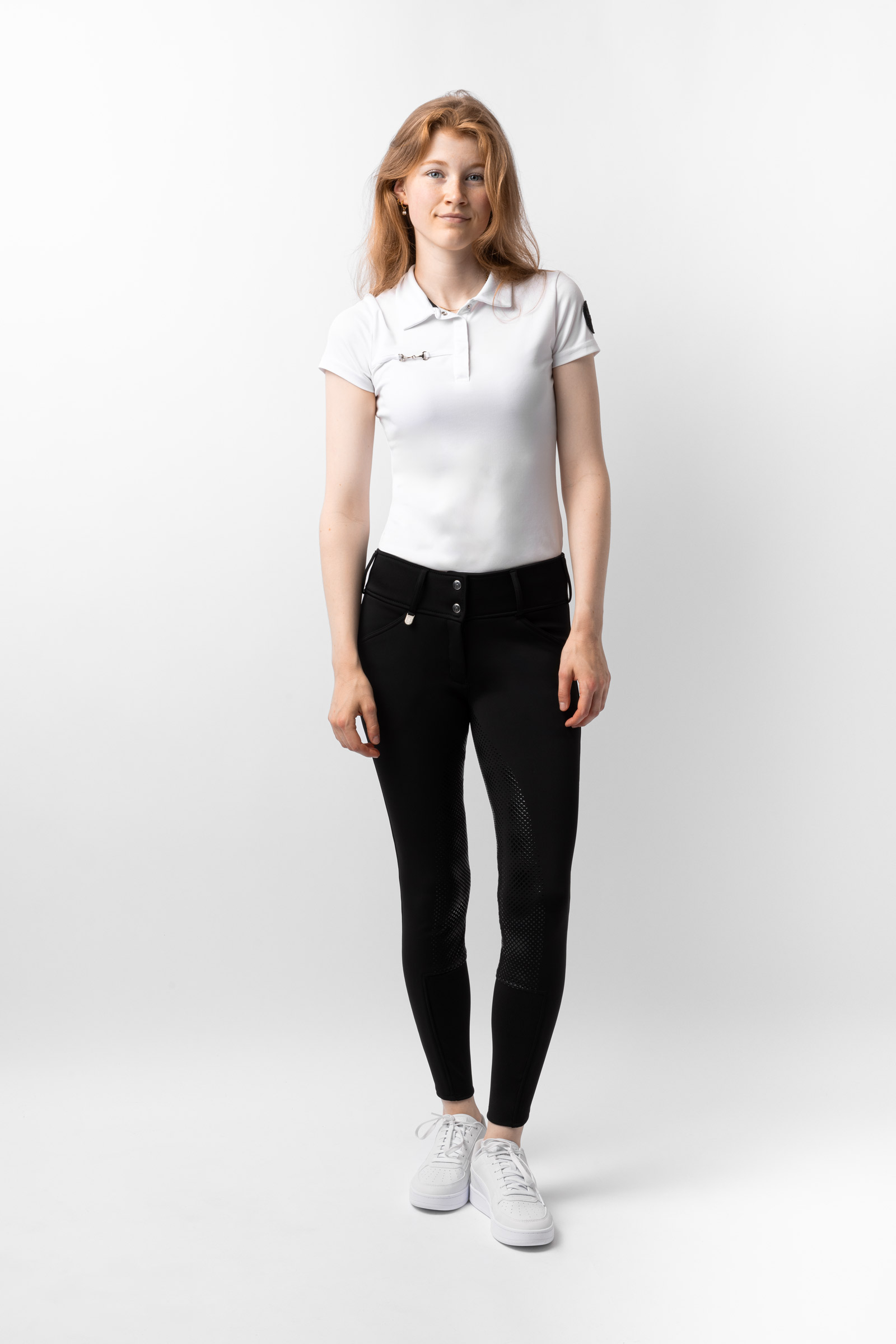 Horze Grand Prix Thermo Softshell -naisten silikonipainatetut kokopaikkaiset ratsastushousut