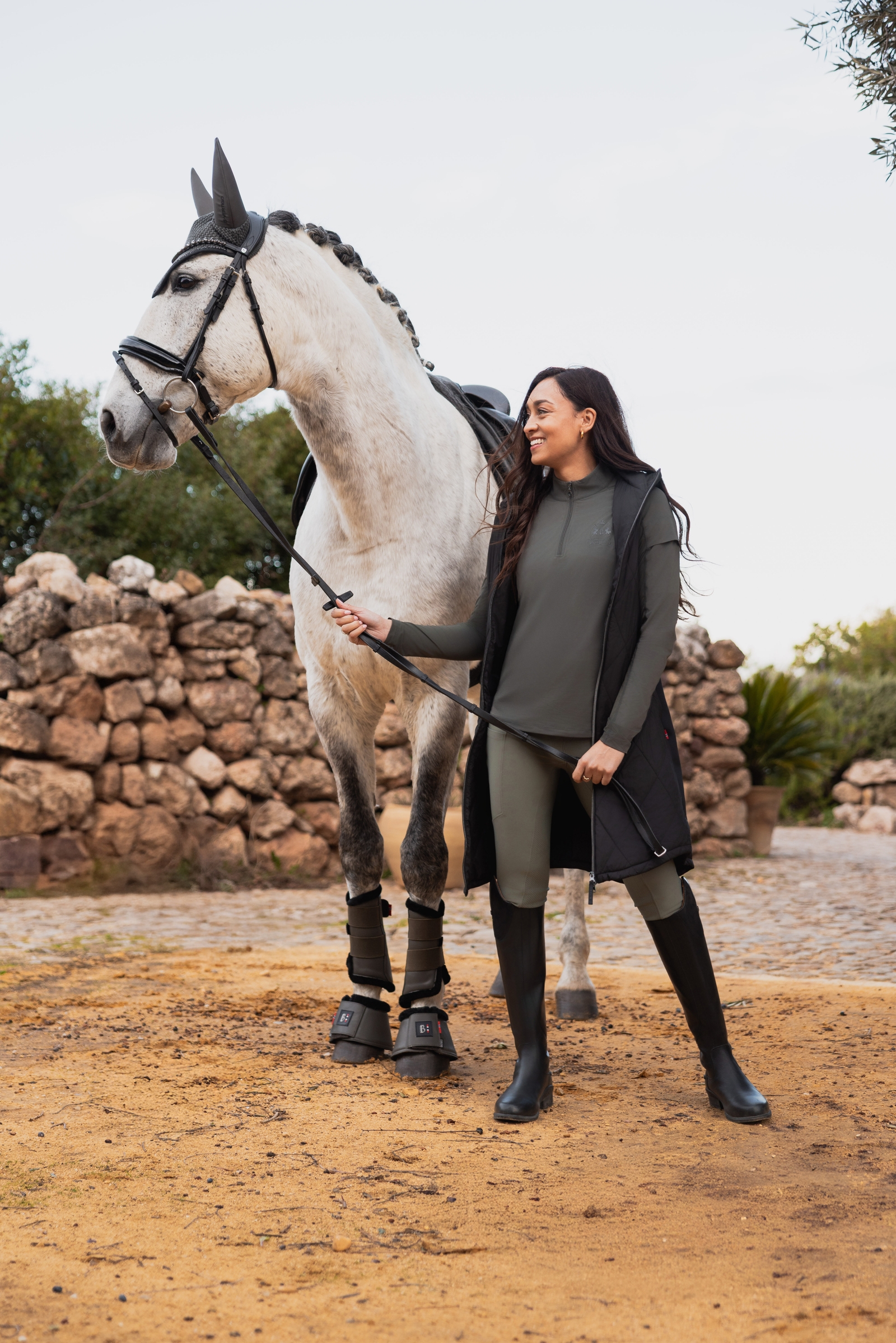 B Vertigo Agnetha naisten pitk&auml; topattu liivi  