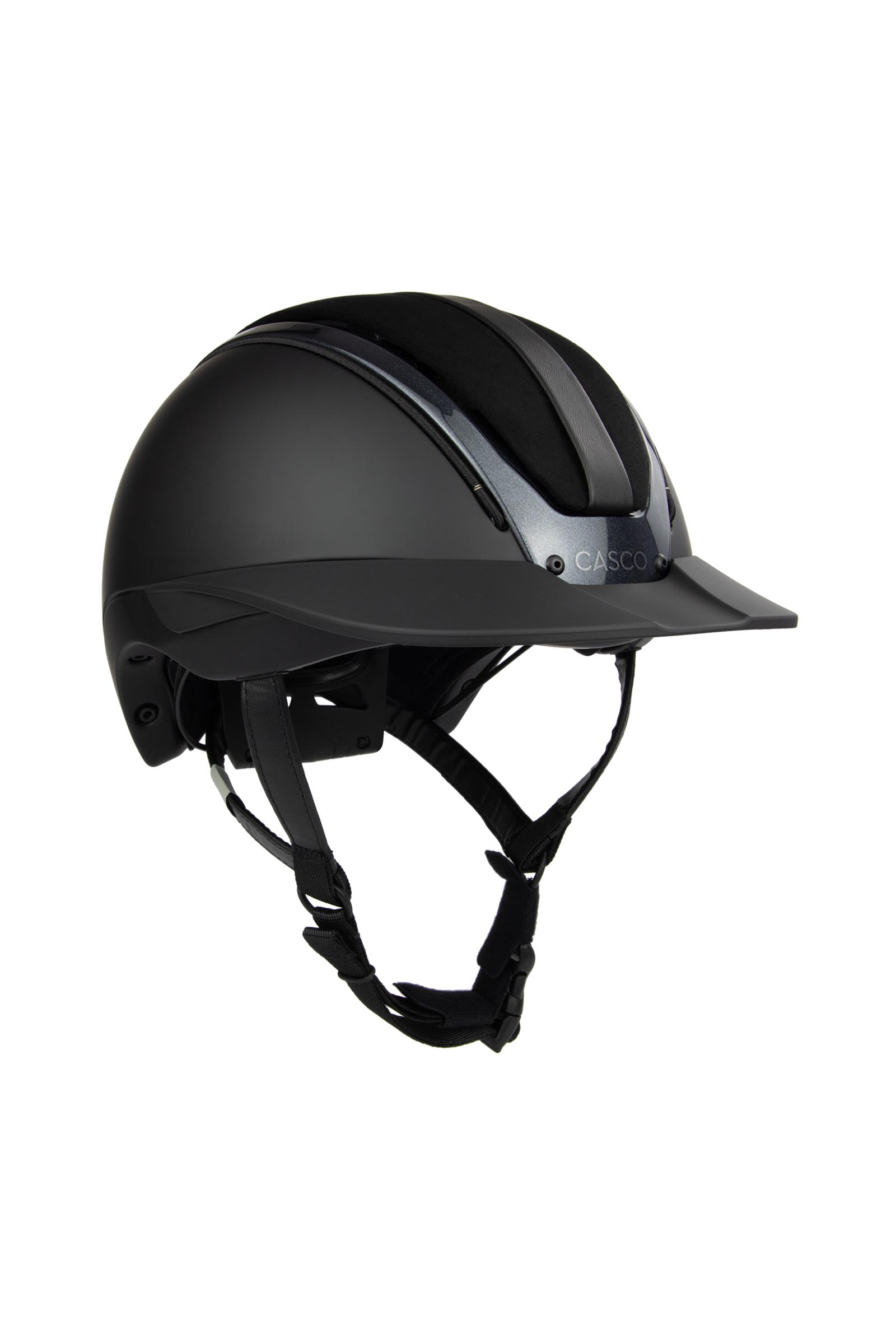 Black Velour Casco Duell ONE ratsastuskyp&auml;r&auml;