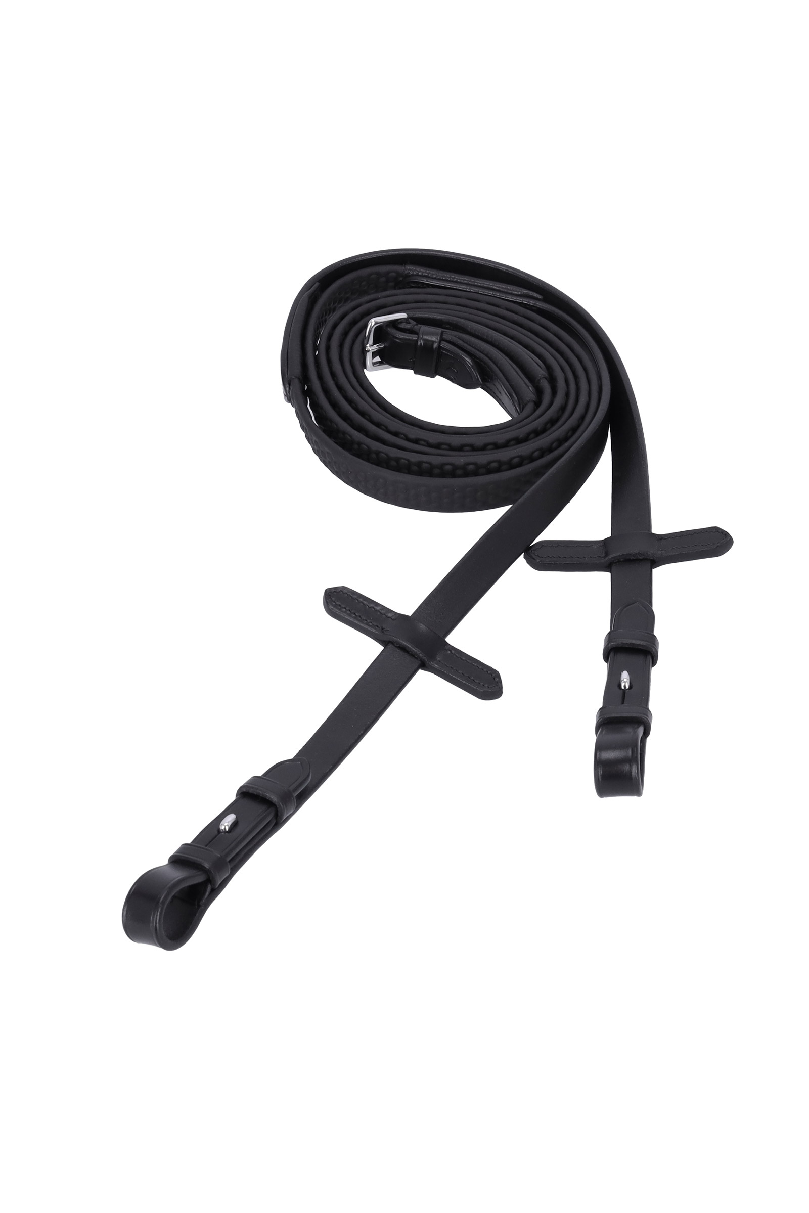 black/silver Schockemöhle Sports pehmeät kumiohjat pisteillä