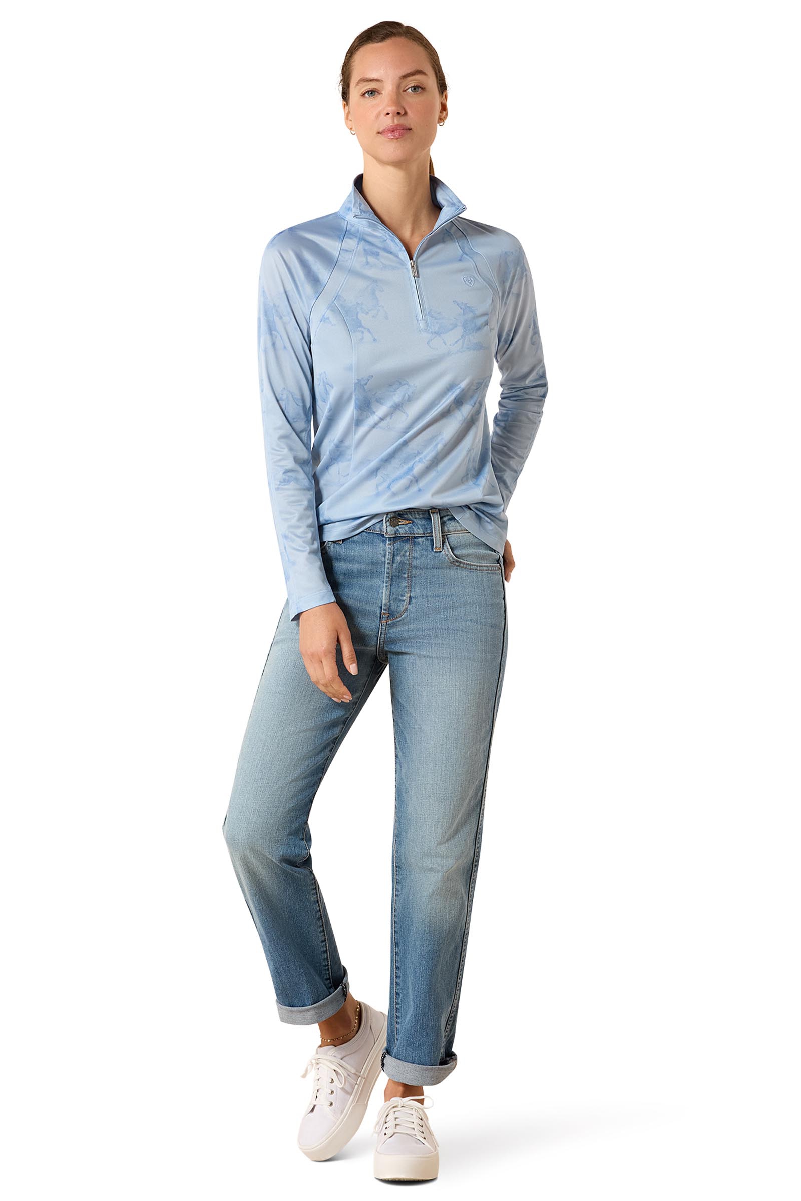 Ariat Naisten Sunstopper 3.0 aluskerrospaita 1/4 vetoketjulla