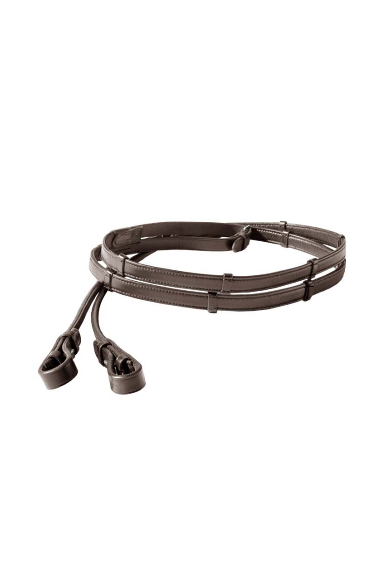 Brown Kavalkade Florina pehmeät nahkaohjat, pyöreiksi ommellut