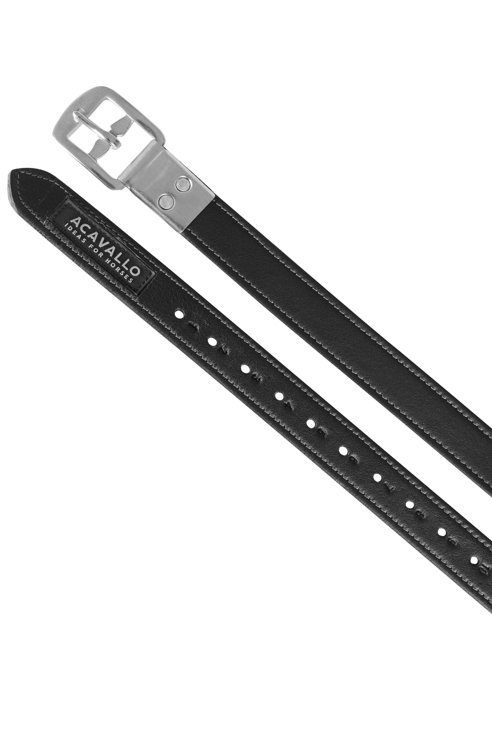 Acavallo vasikannahkaiset jalustinremmit suojatulla soljella