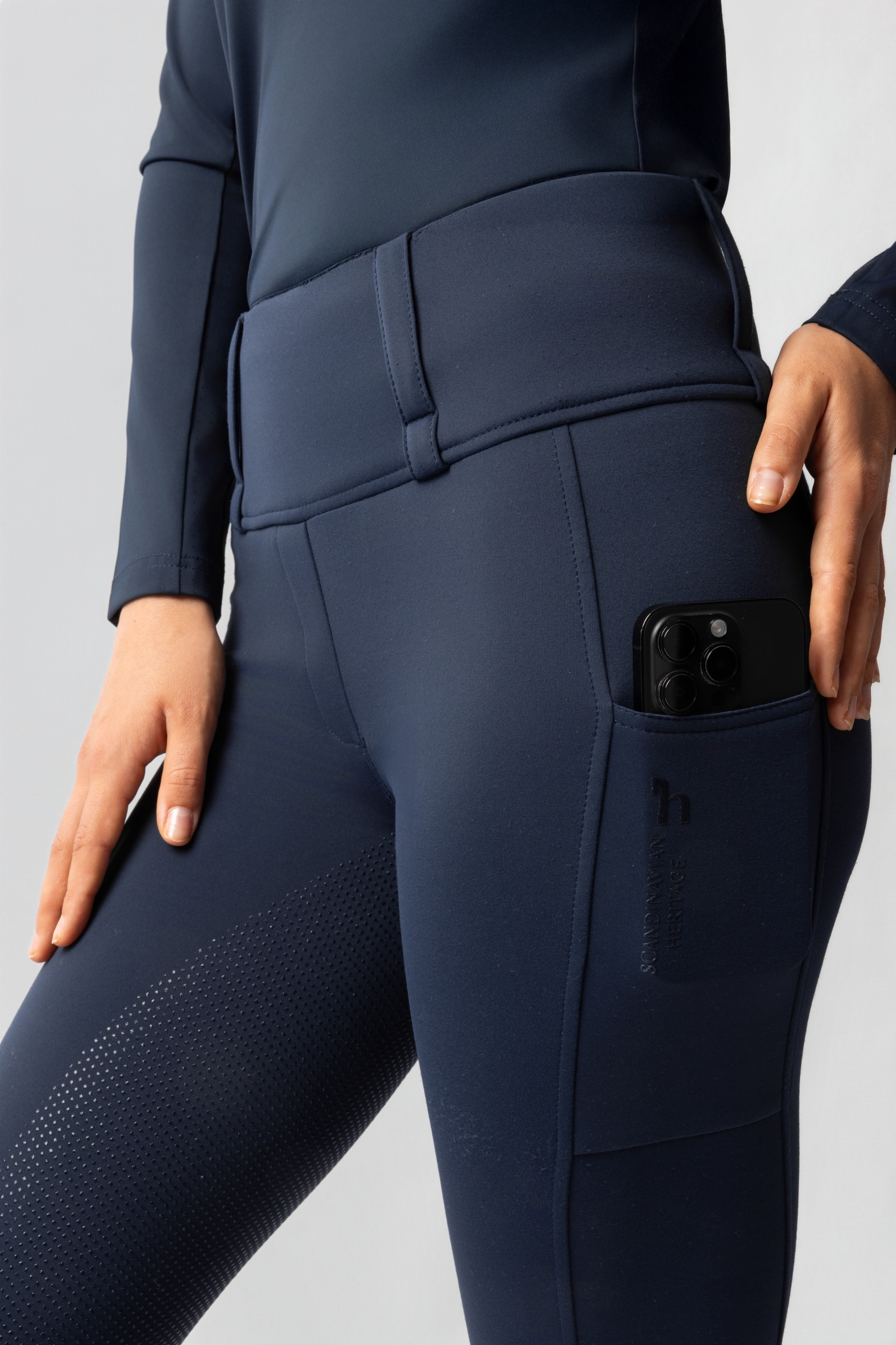 Horze Anya Hybrid Thermotights Fullgripillä