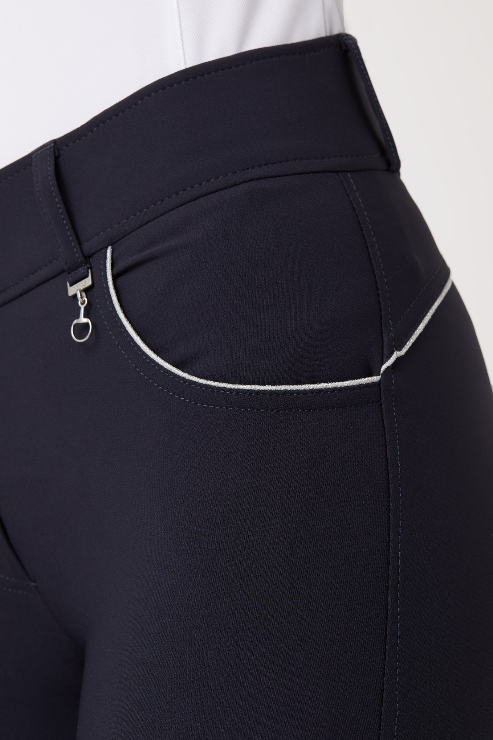 Horze Aubrey naisten ratsastushousut korkealla vyötäröllä ja silikonipainatetuilla kokopaikoilla