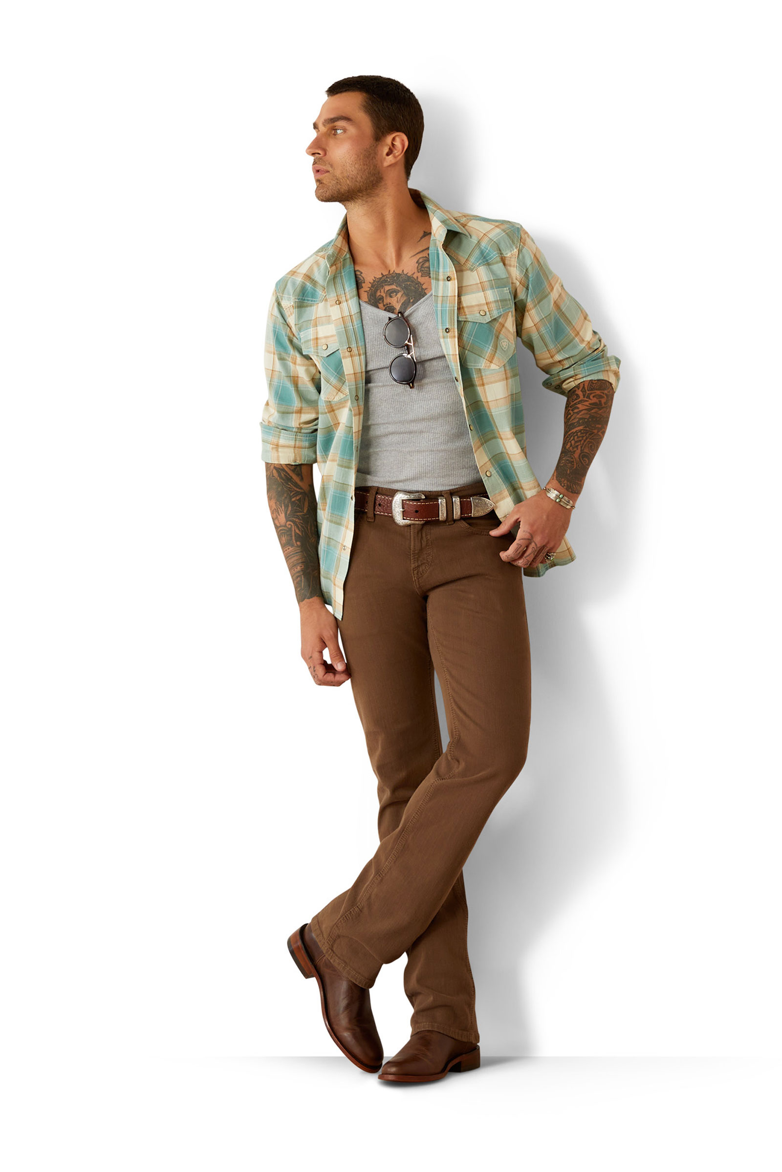 Ariat Hardin Retro miesten pitkähihainen paita