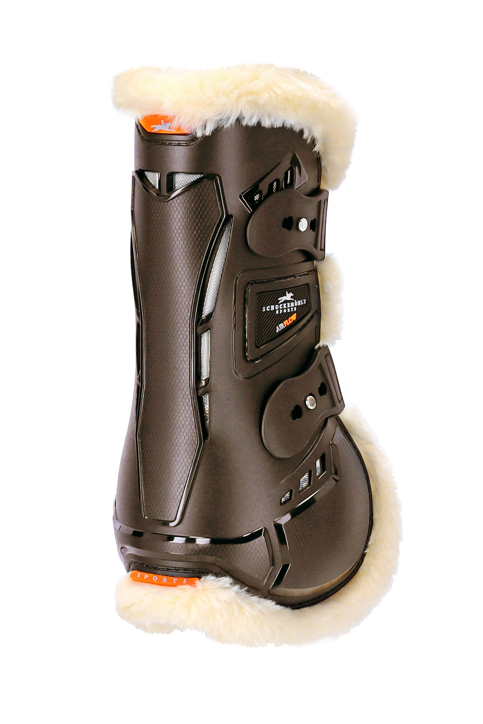 brown Schockemöhle Sports Air Flow Champion Tendon Boots Fur
