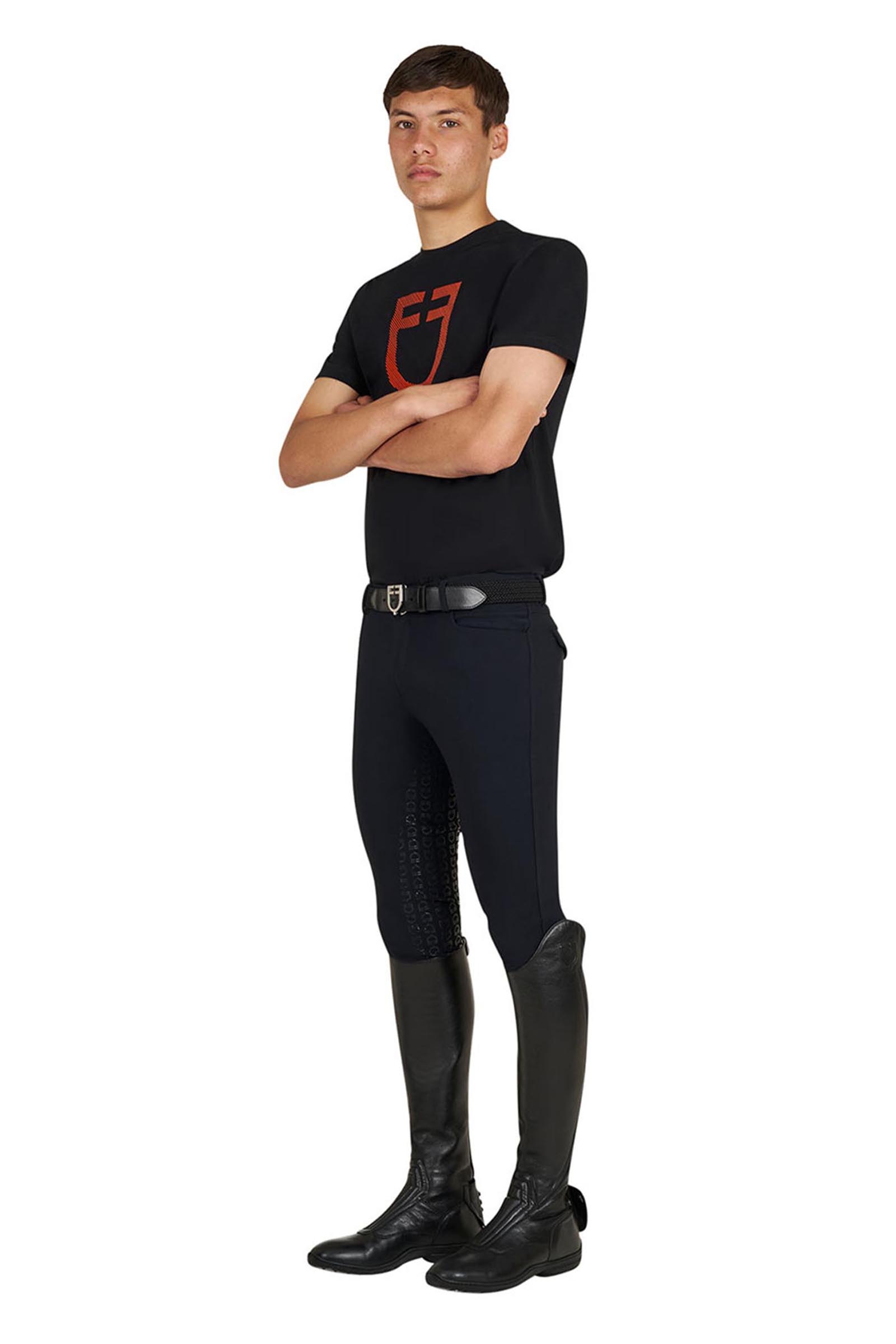 Equestro SS2026 Miesten Basic T-paita kiilt&auml;v&auml;ll&auml; logolla  