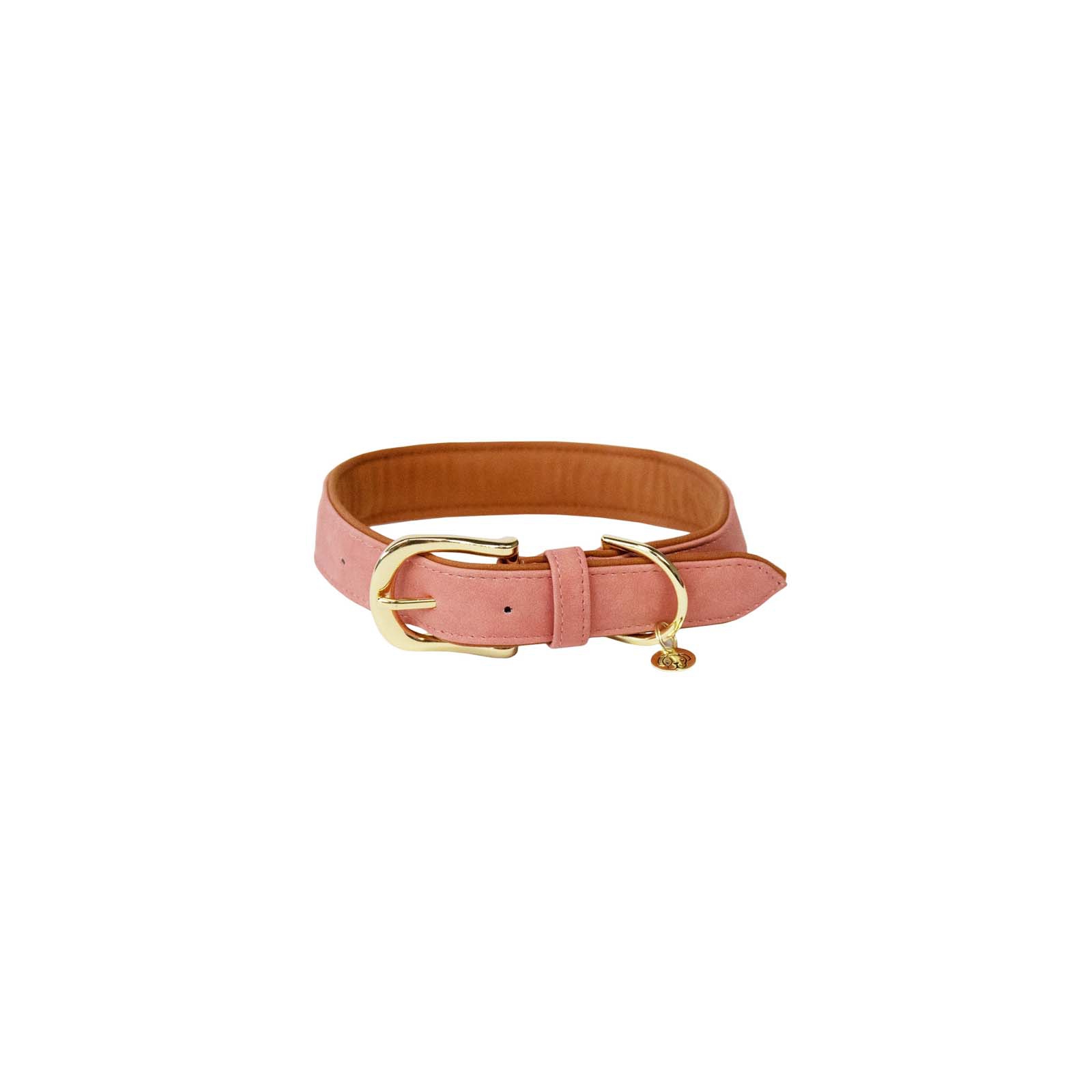 Pink/ Brown Kentucky Dogwear Soft Vegan nahkainen kaulapanta