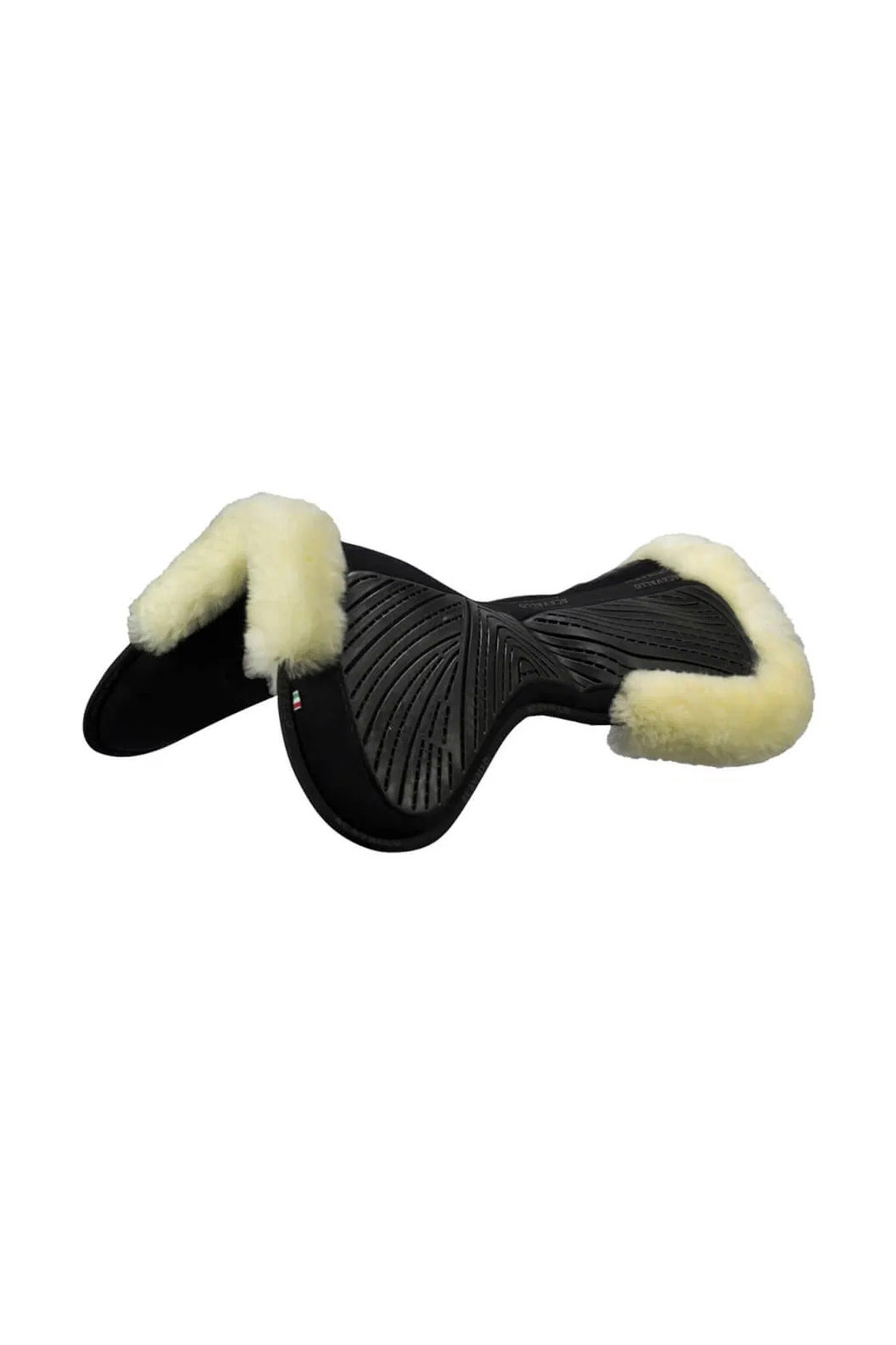Black/Natural Acavallo Close Contact geeli- ja memory foam -puolipehmuste lampaanvillalla