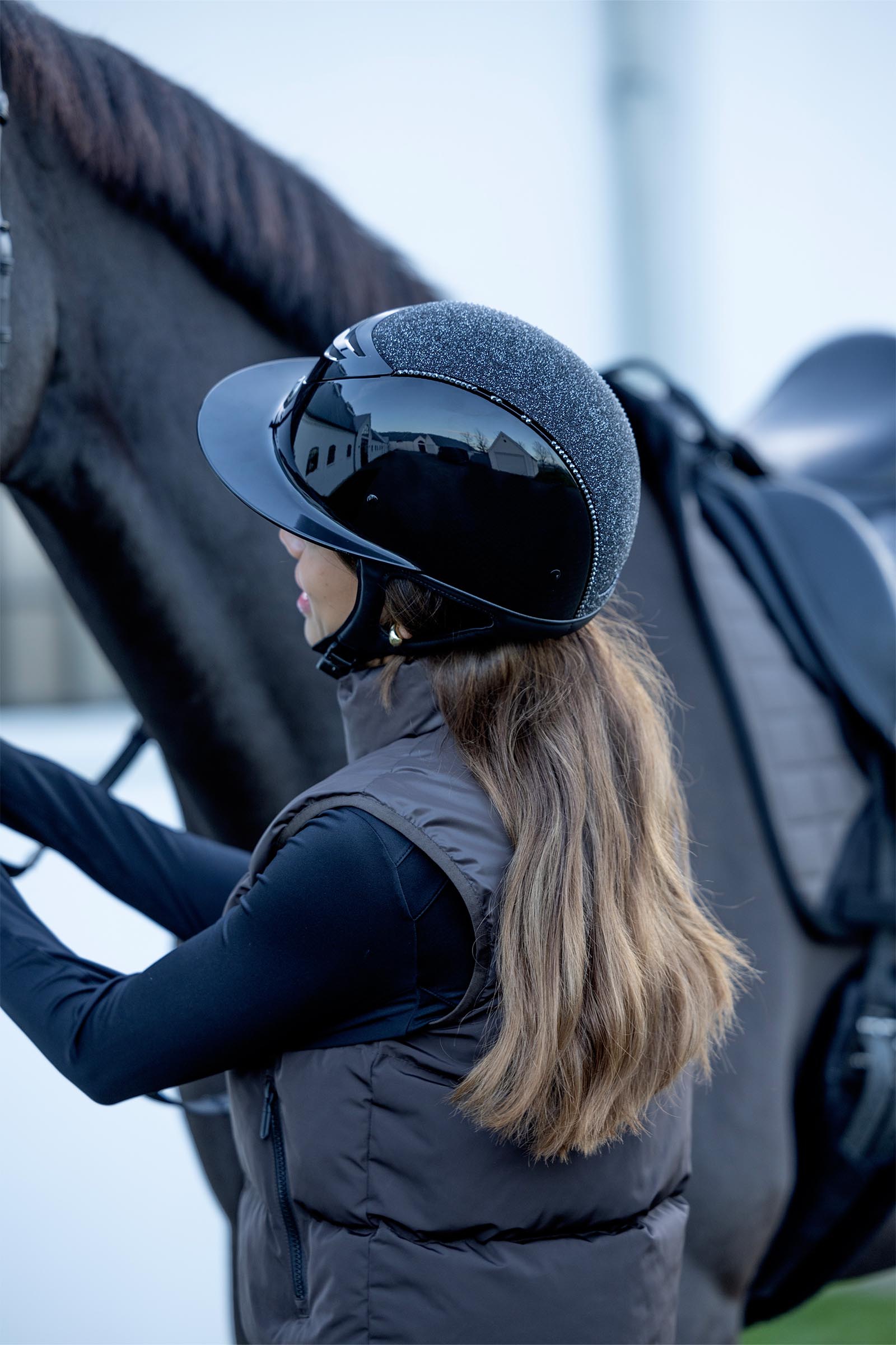 OneK Avance Glossy Glitter ratsastuskypärä