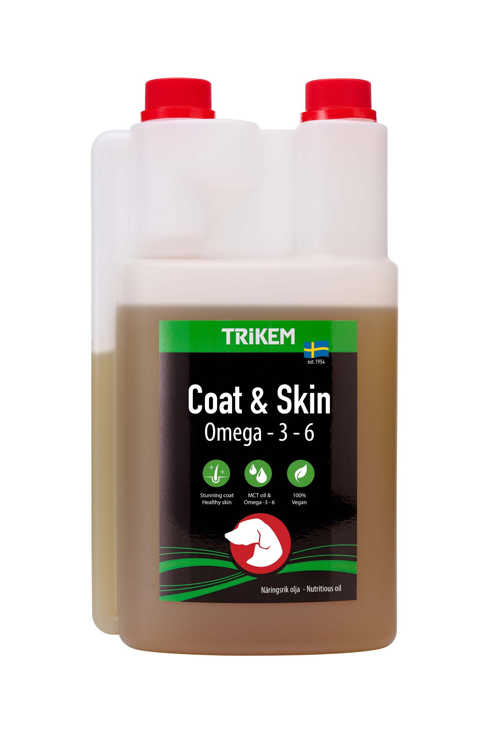 Trikem Coat & Skin &ouml;ljy rehun lis&auml;aine koirille, 500 ml