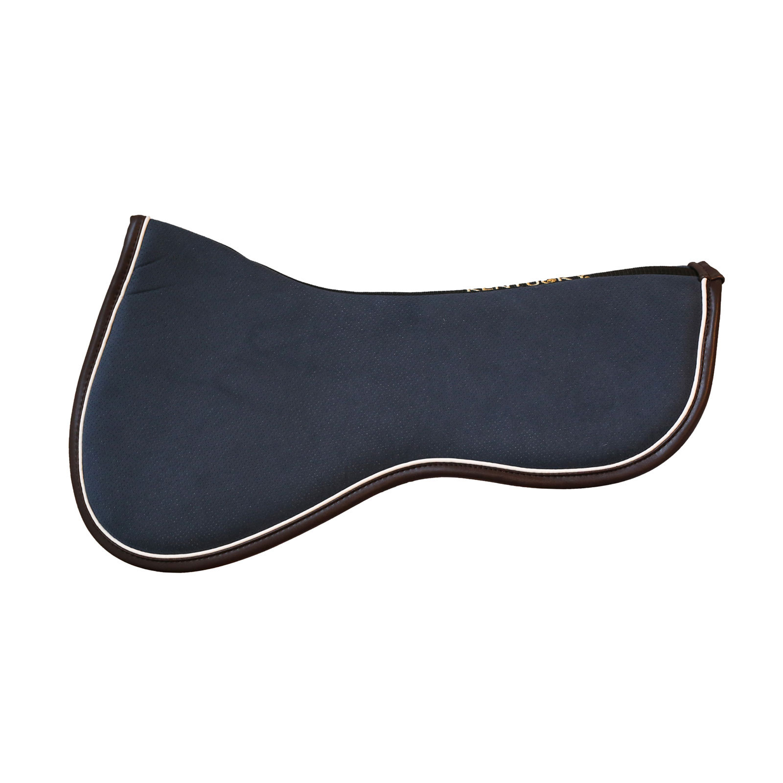 Dark Blue/White/Brown Kentucky Horsewear Anatomic Half Pad Absorb -romaani