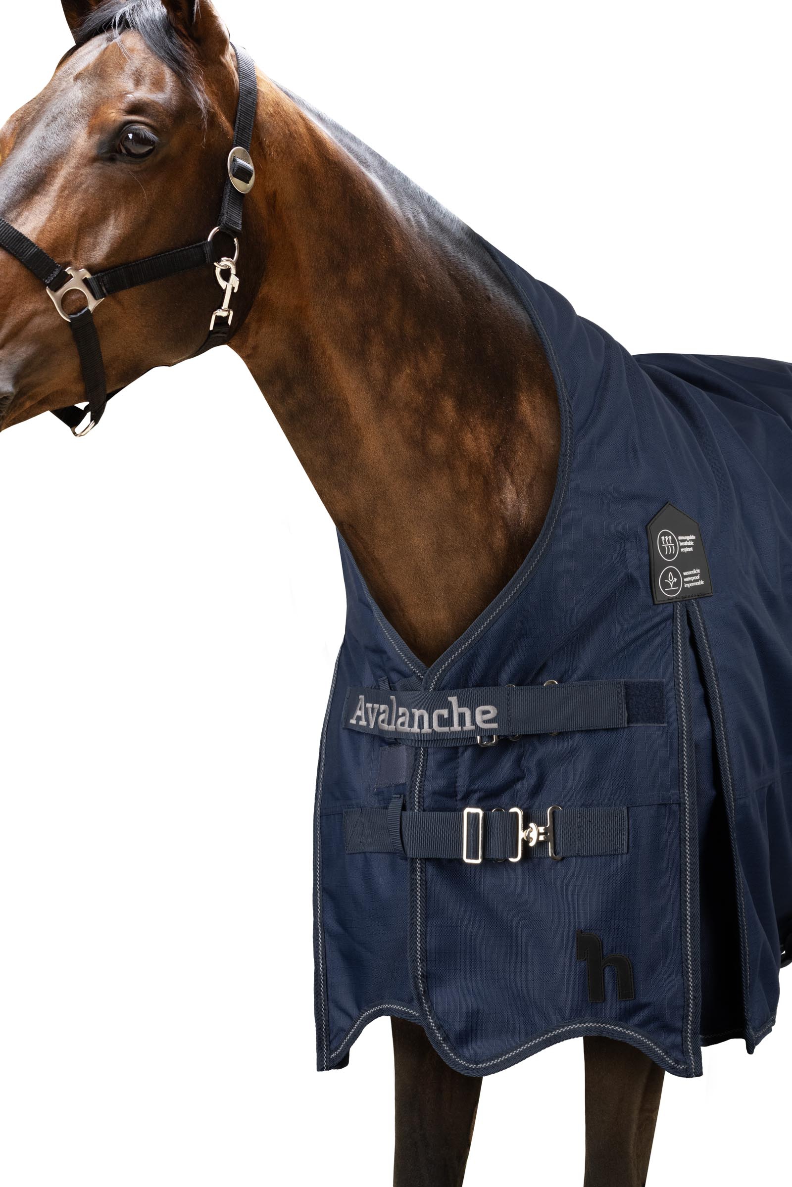 Horze Avalanche 1200 denierin keskipaksu ulkoloimi 150 g, korkealla kaulaosalla