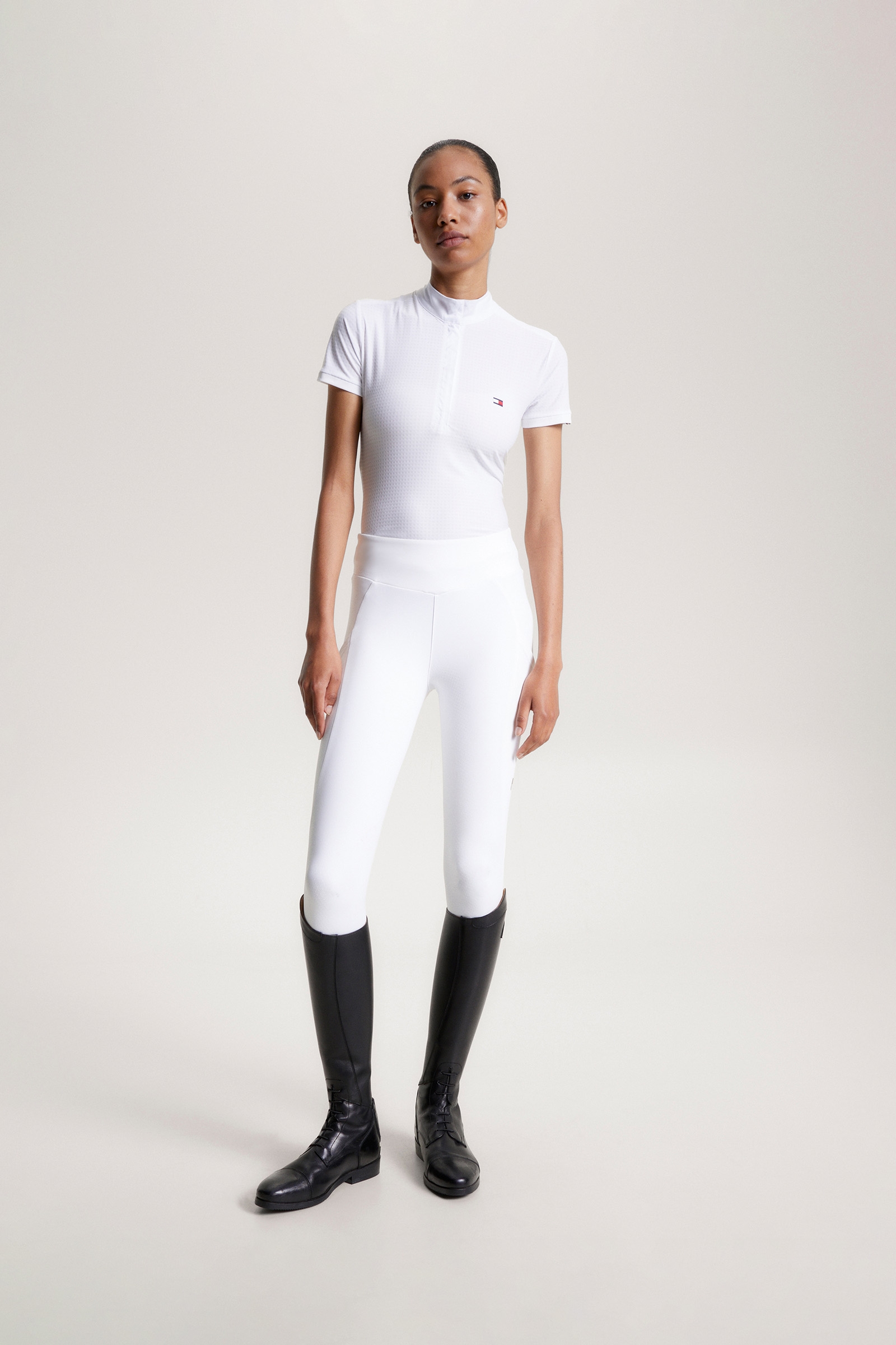 Tommy Hilfiger Equestrian Chelsea viilentävä polo-paita lyhythihaisena logolla