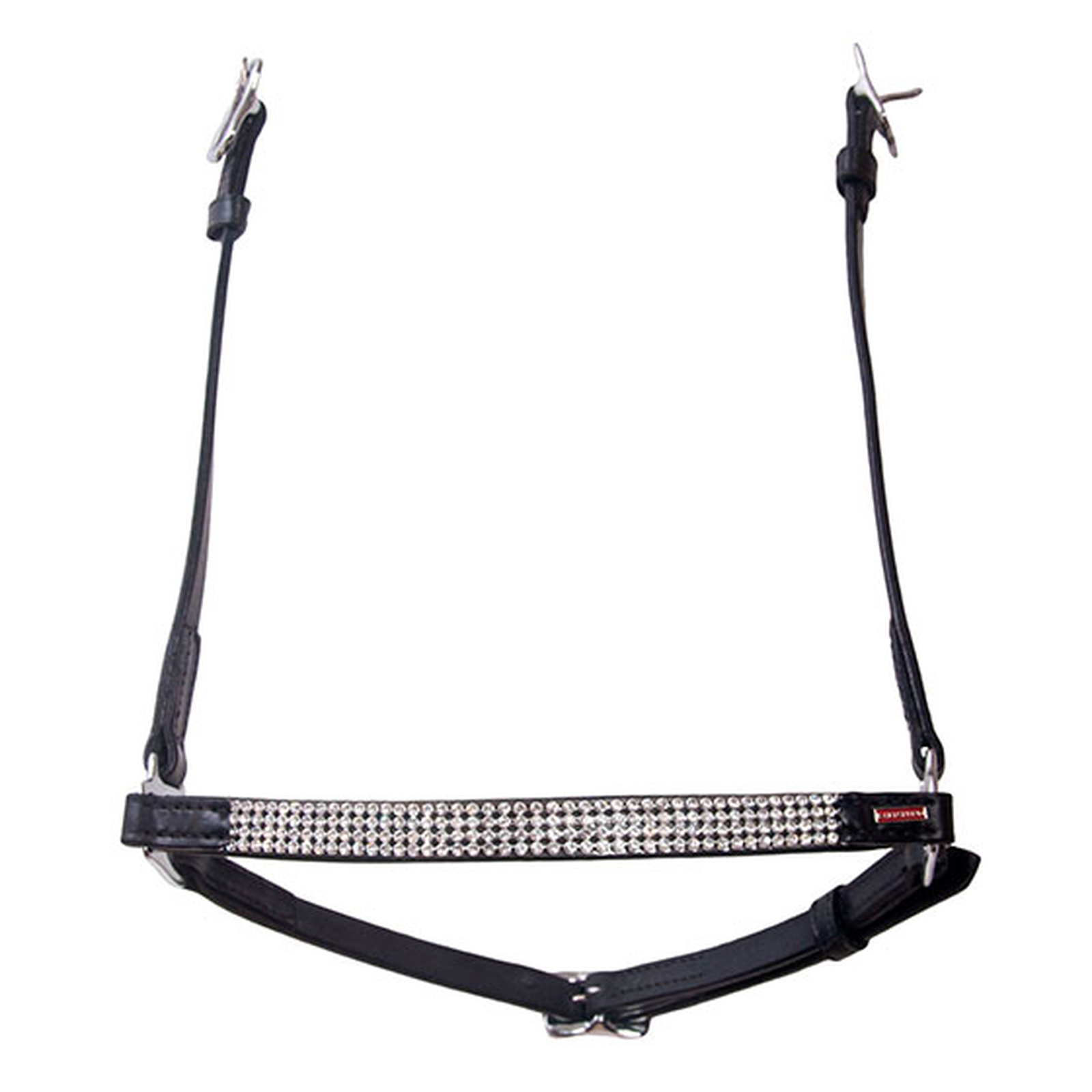 WH/AB Karlslund Hannoverilainen turpahihna, 4 rivi&auml; kristalleja