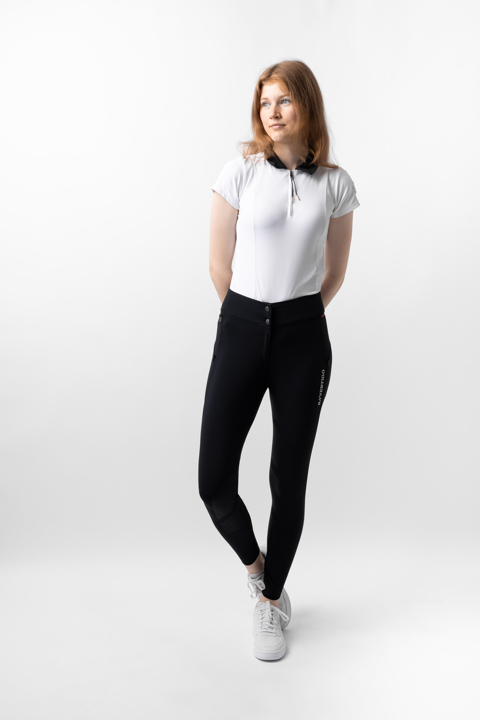 B Vertigo Justine naisten kokopaikkaiset termoratsastushousut silikonipainatuksilla