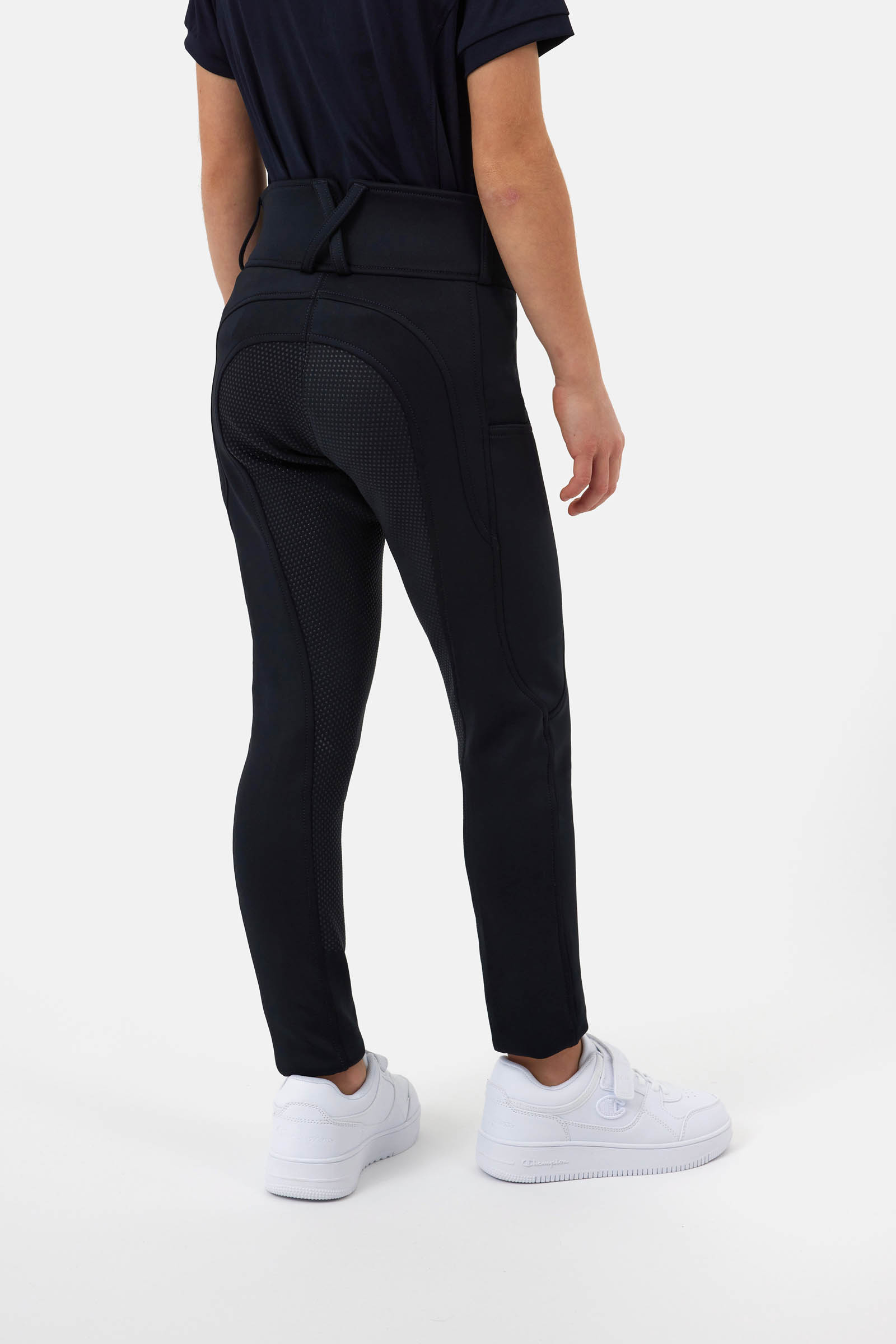 Dark Navy Horze Young Rider Chara ratsastushousut kokopaikalla