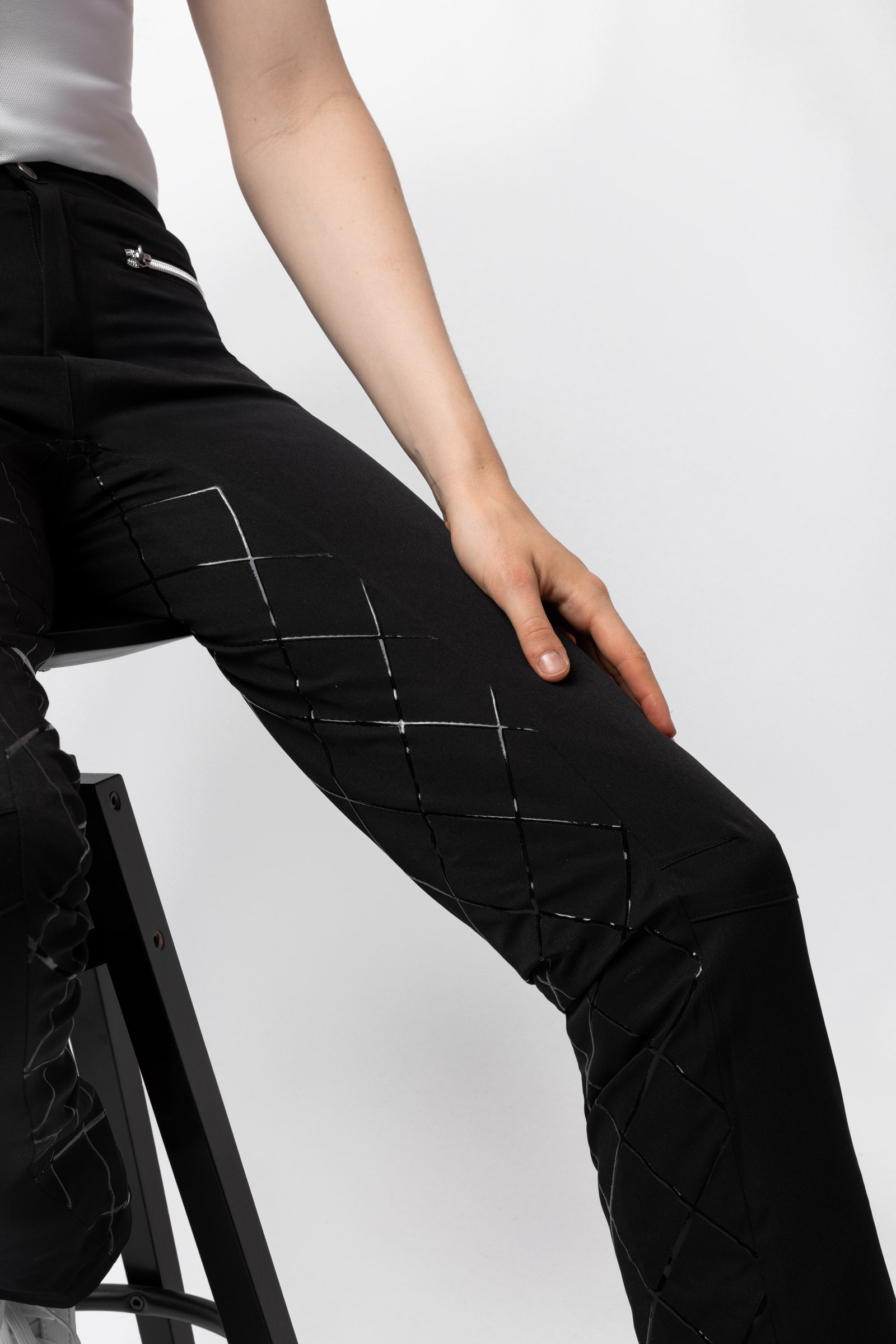 Horze Adeline -naisten topatut ratsastushousut silikonipainatuksilla