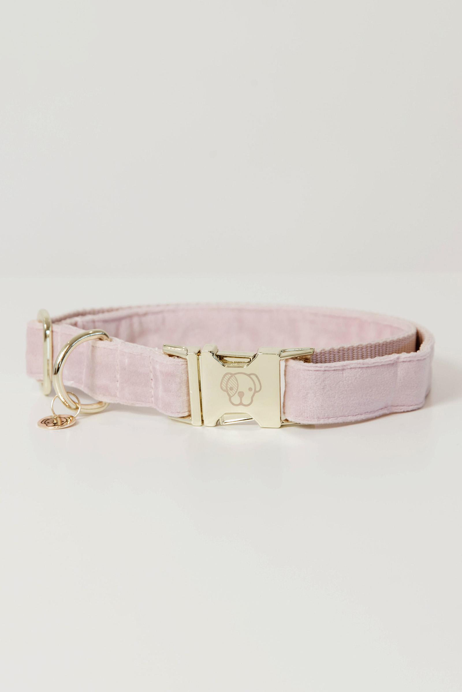 Light Pink Kentucky Dogwear Dog Collar Velvet -kaulapanta