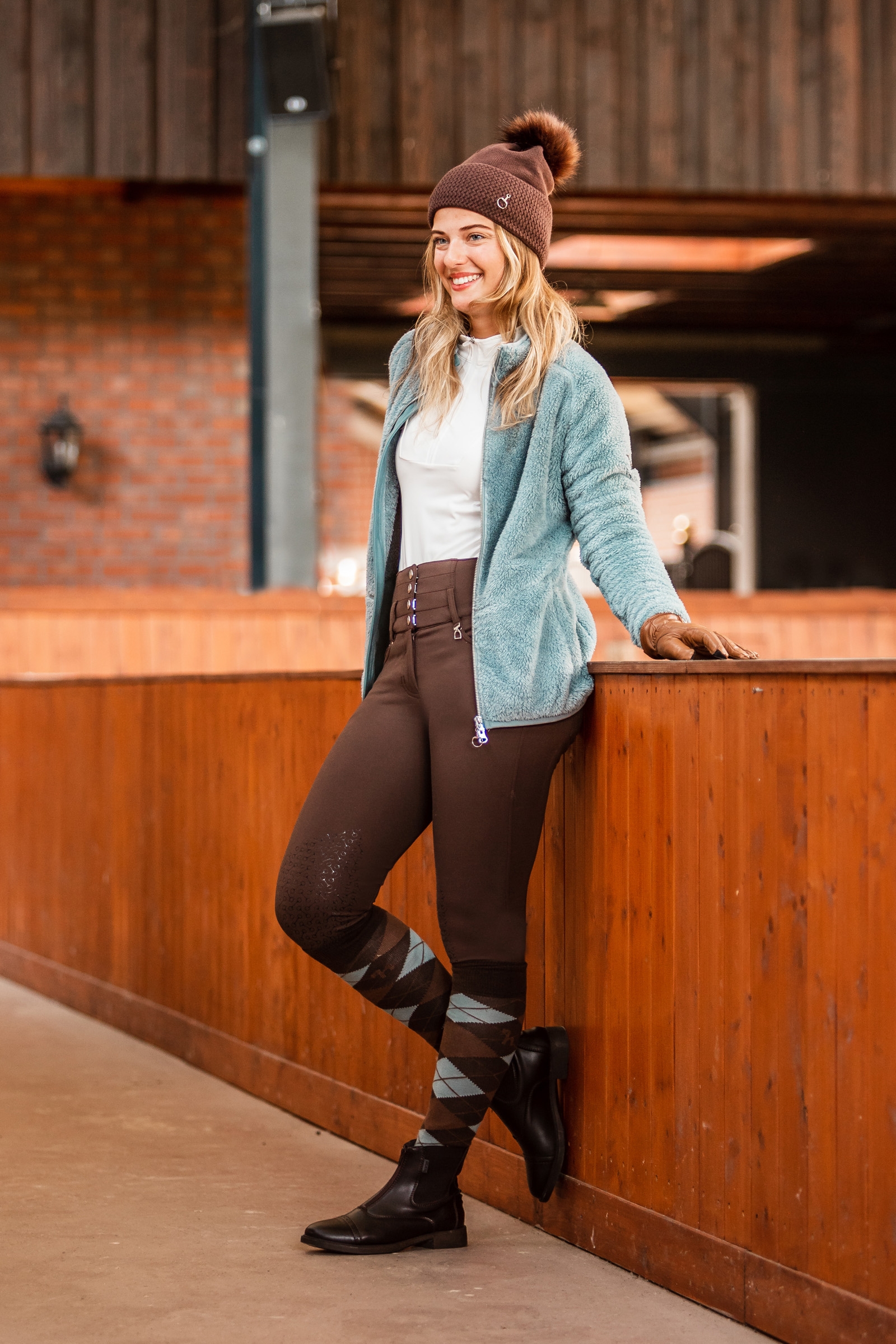 Horze Alana ruudulliset talviratsastussukat