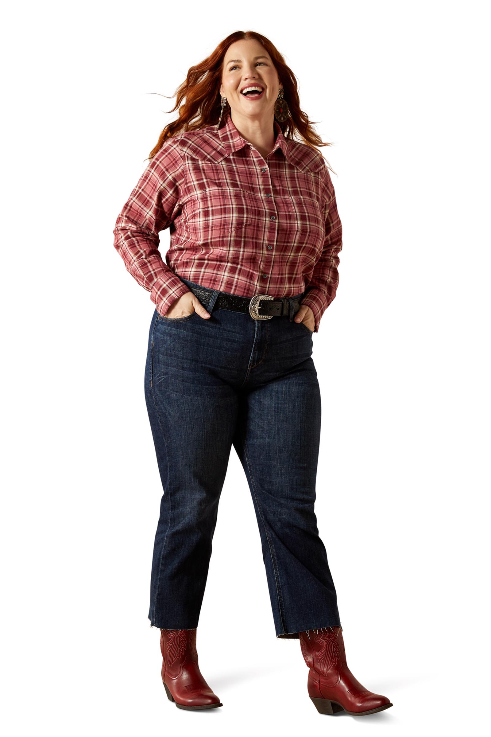 Ariat Billie Jean naisten pitk&auml;hihainen kauluspaita