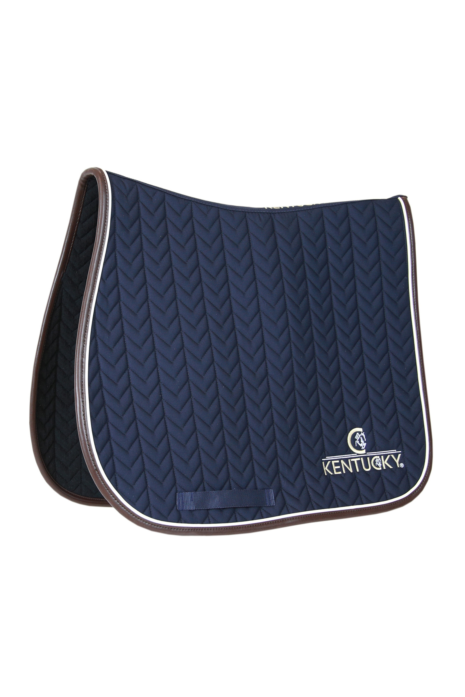 DB/AB Kentucky Horsewear Saddle Pad Leather Fishbone Jumping -esteratsastussatulahuopa
