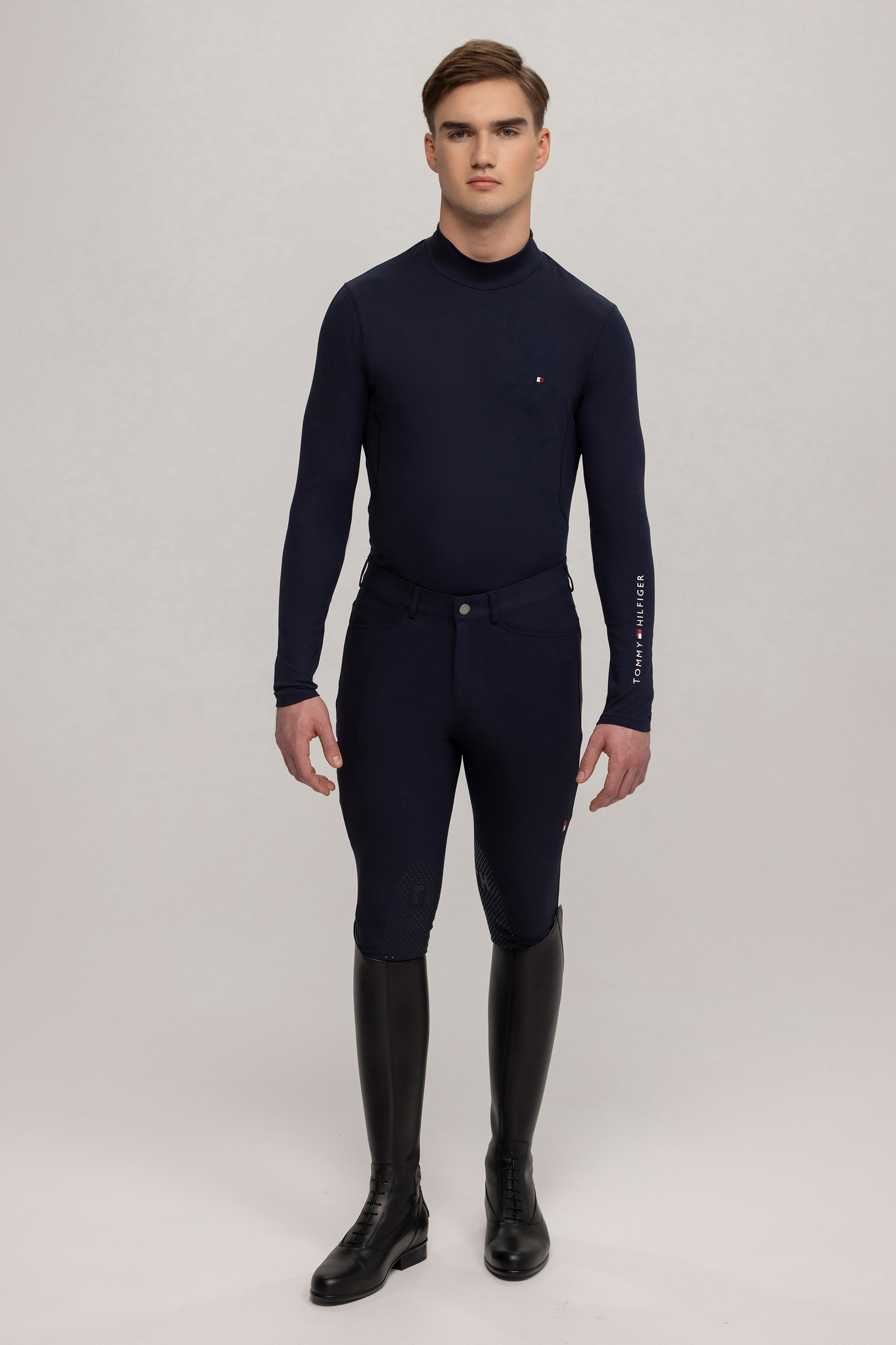 Tommy Hilfiger Equestrian Phoenix miesten pitkähihainen paita korkealla kauluksella