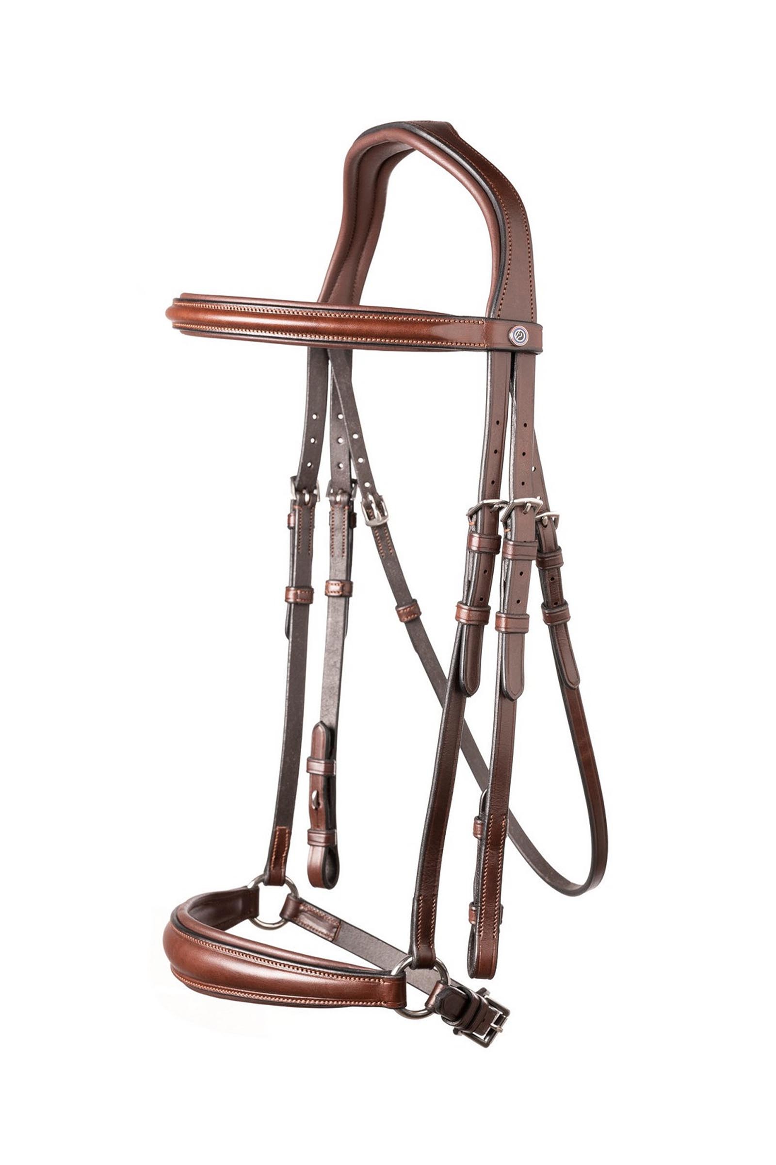 Brown/Silver Trust Equestrian Rome Pudota nen&auml;nauha Bridle