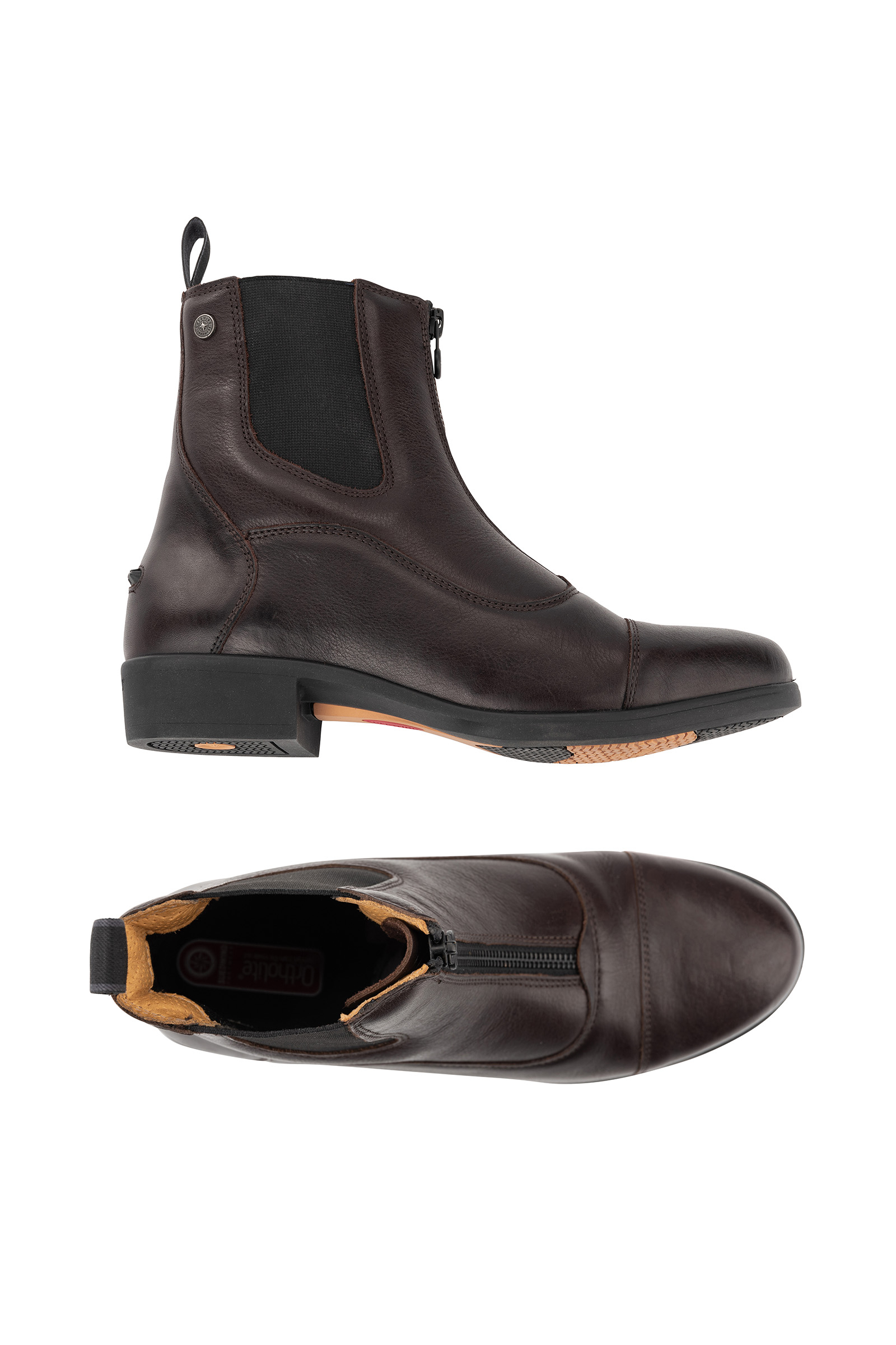 Brown Suedwind Footwear Advanced II FZ Soft Jodhpur-saappaat, etuvetoketju