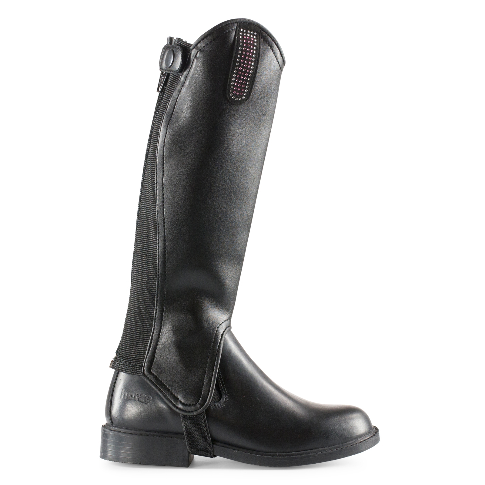 Horze PU-nahkaiset chapsit kristallikoristeella, lapset