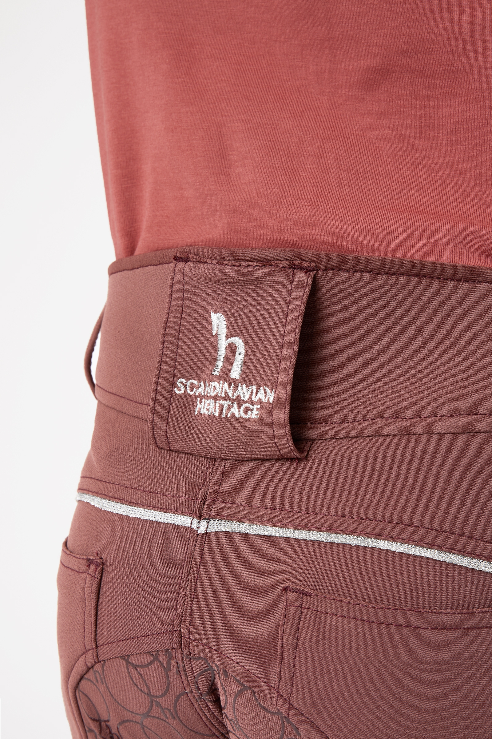 Horze Leighton Teens ratsastushousut silikonipainatetuilla kokopaikoilla ja kännykkätaskulla