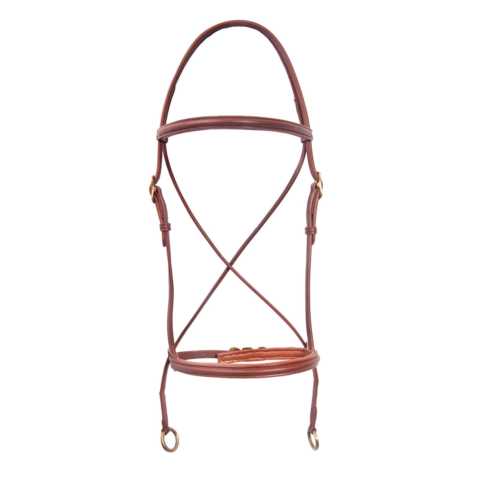 Karlslund kuolaimettomat suitset, ruskea/messinki