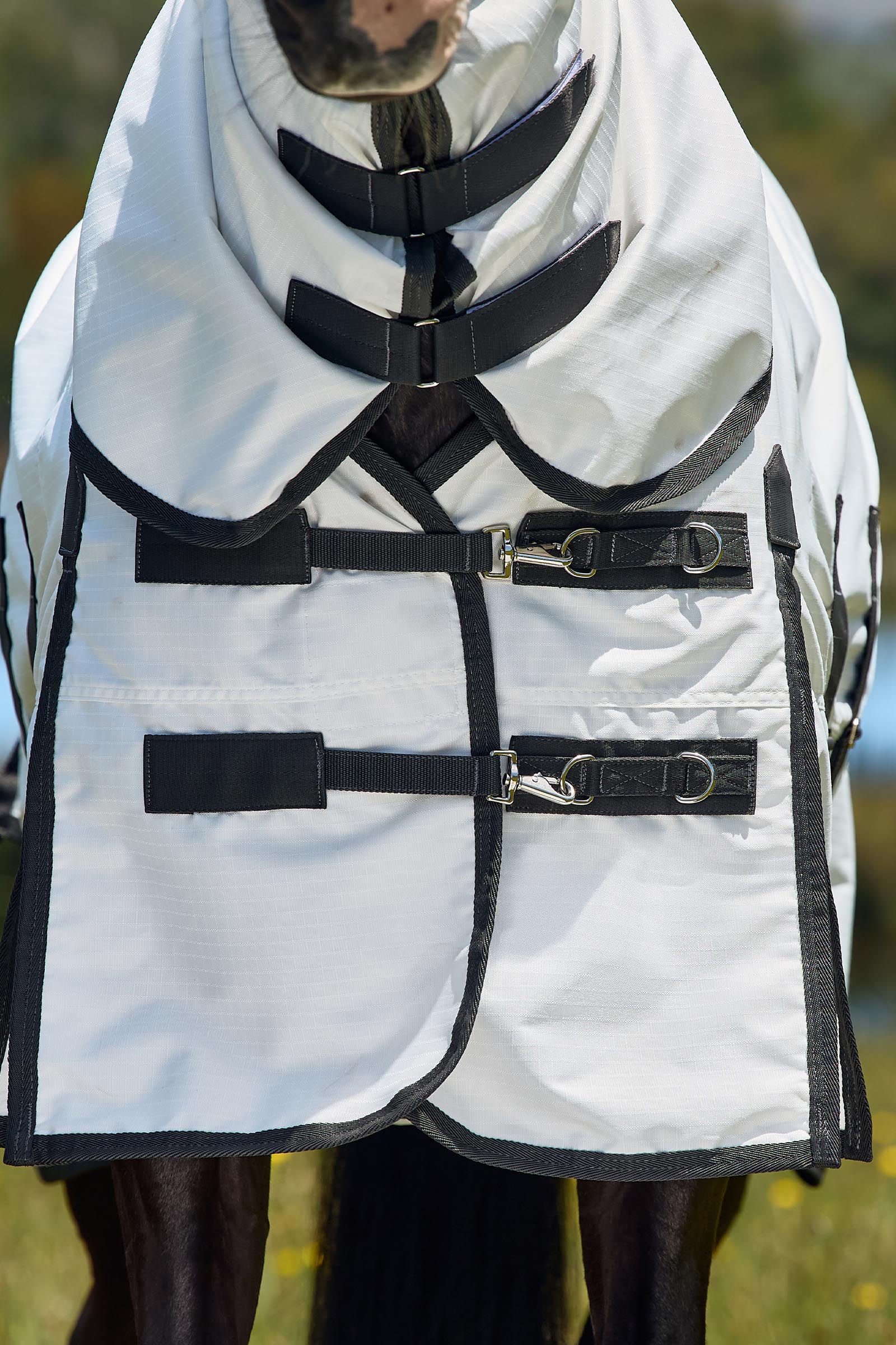 Weatherbeeta ComFiTec Sweet Itch Shield K&auml;rp&auml;slowimi yhdistelm&auml; kiinte&auml;ll&auml; kaulalla, 0 g  