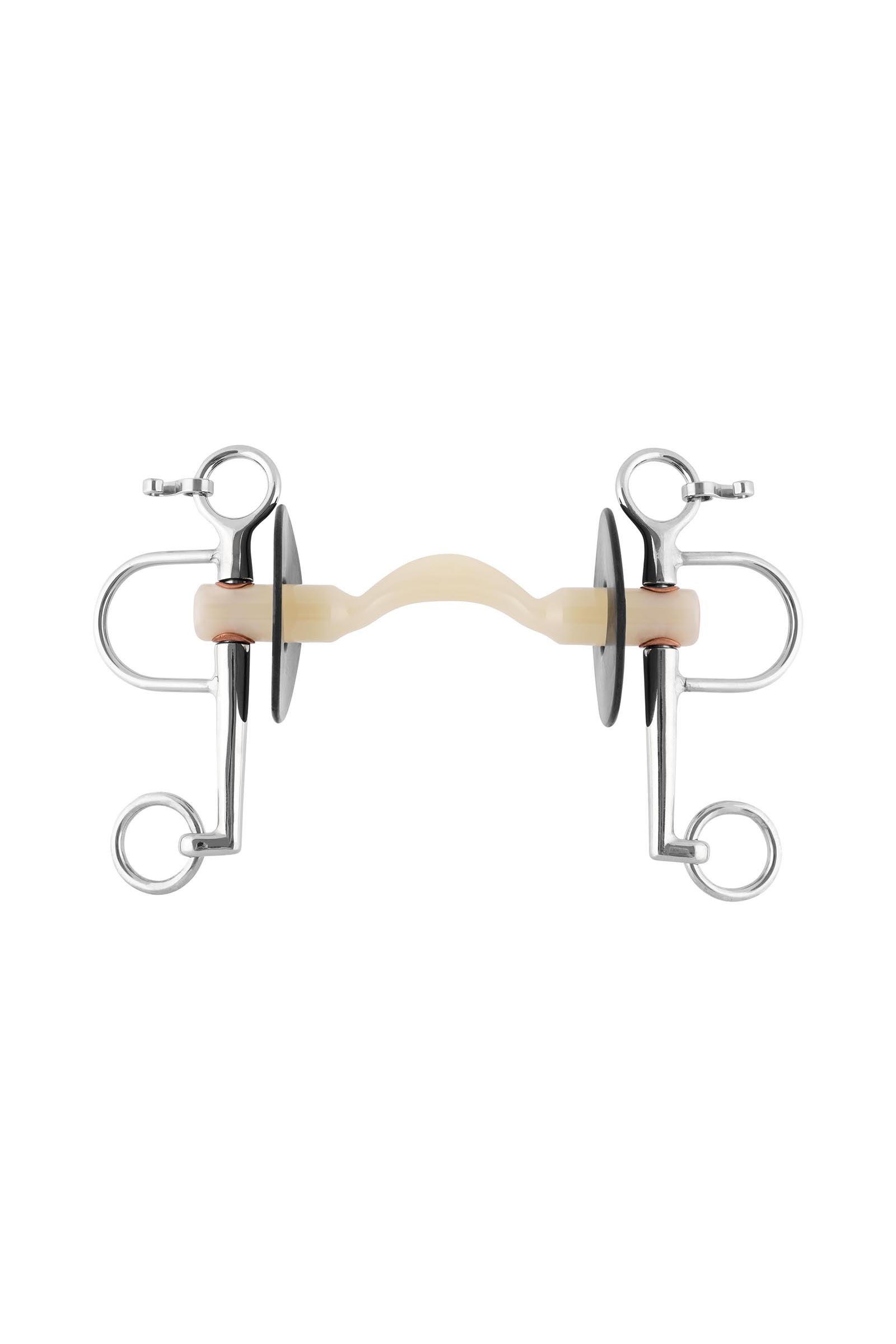 Sprenger Nathe pelham-kuolain pitkillä varsilla, suuosa pehmeää muovia kielentilalla, 20 mm (varsien alaosa 7 cm)