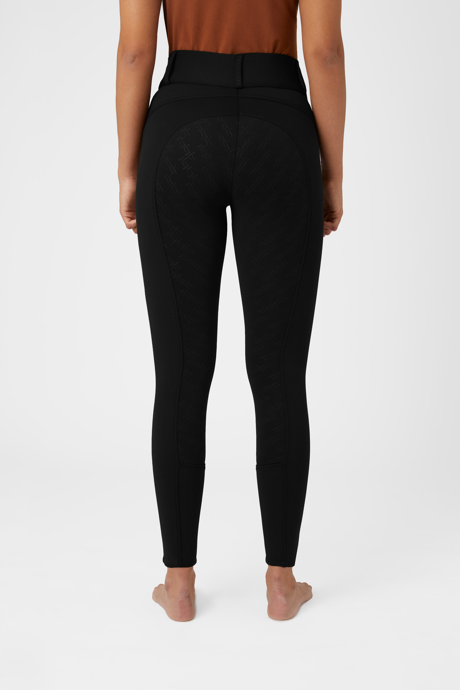 Naisten kokopaikkaiset Horze Mia -termoratsastushousut silikonipainatuksilla