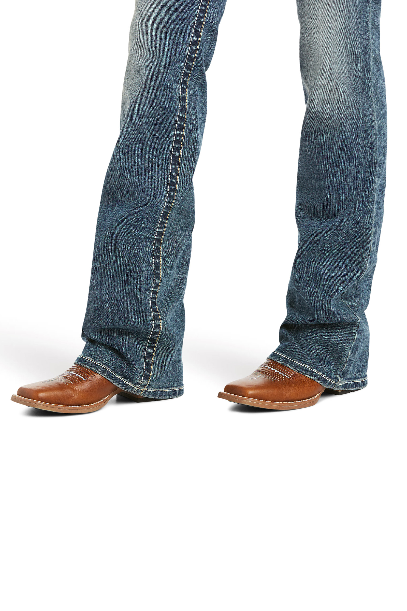 Ariat Whipstitch R.E.A.L. Bootcut stretch-farkut keskipitk&auml;ll&auml; vy&ouml;t&auml;r&ouml;ll&auml;